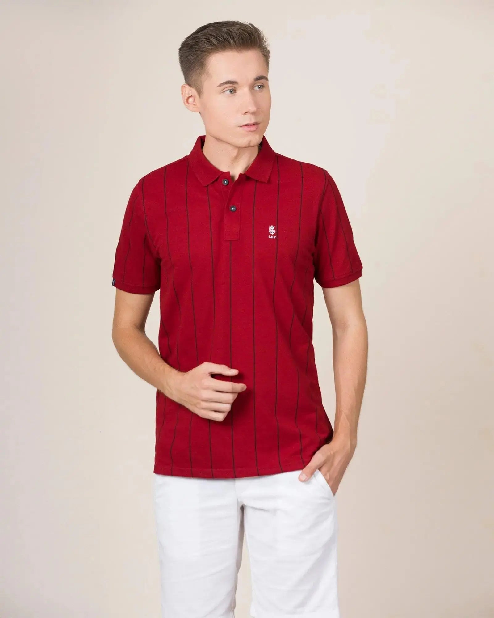 Legacy London | Line Classics - Vertical Striped Men's Sports Polo Shirt Legacy London