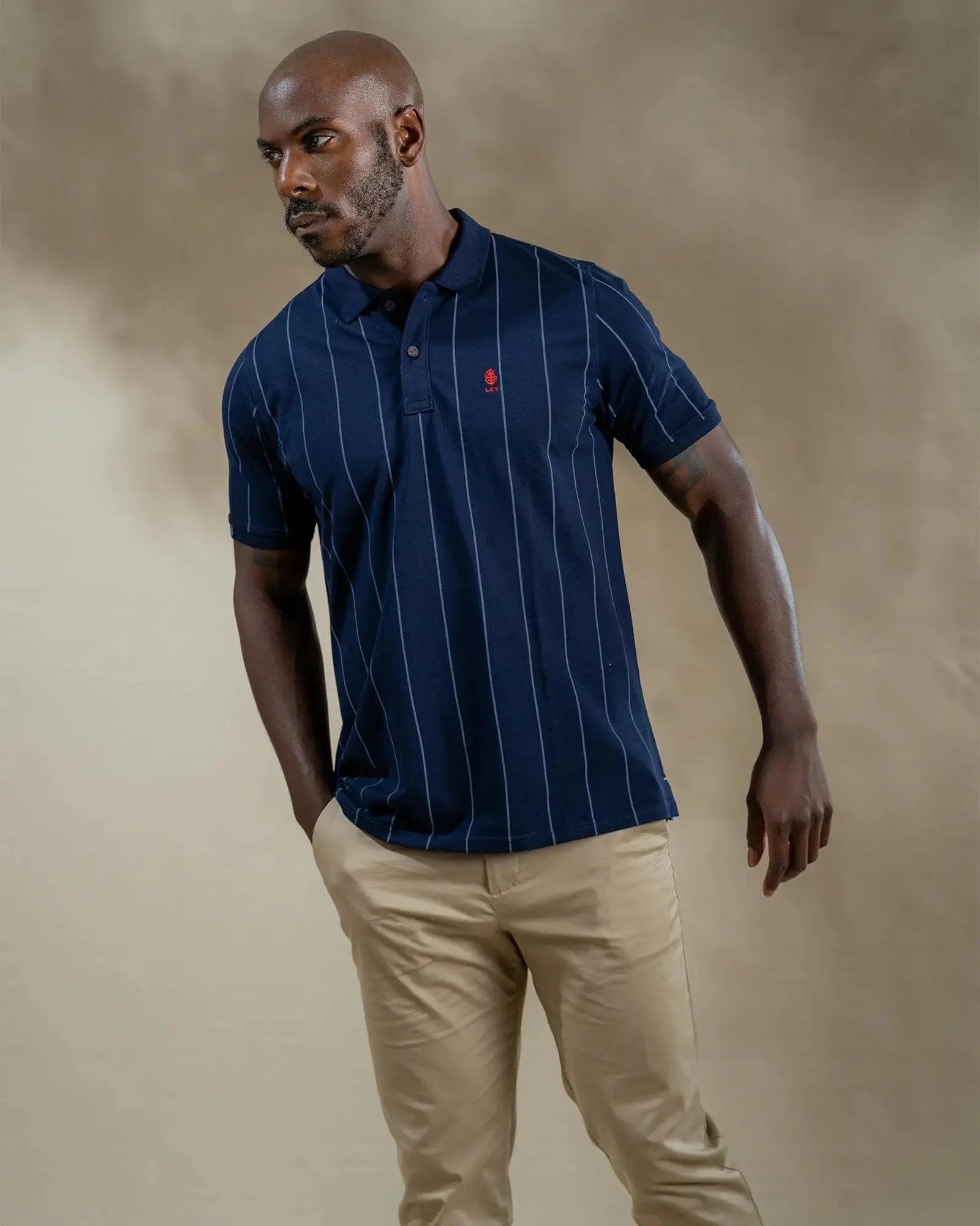 Legacy London | Line Classics - Vertical Striped Men's Sports Polo Shirt Legacy London