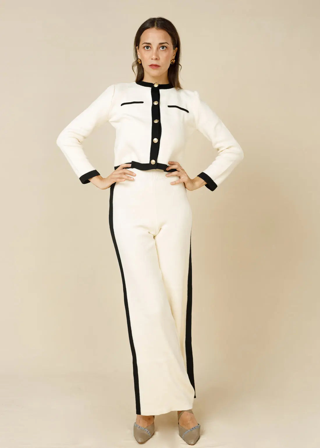 Legacy London Signature Contrast Binding Knit Set  - Legacy London