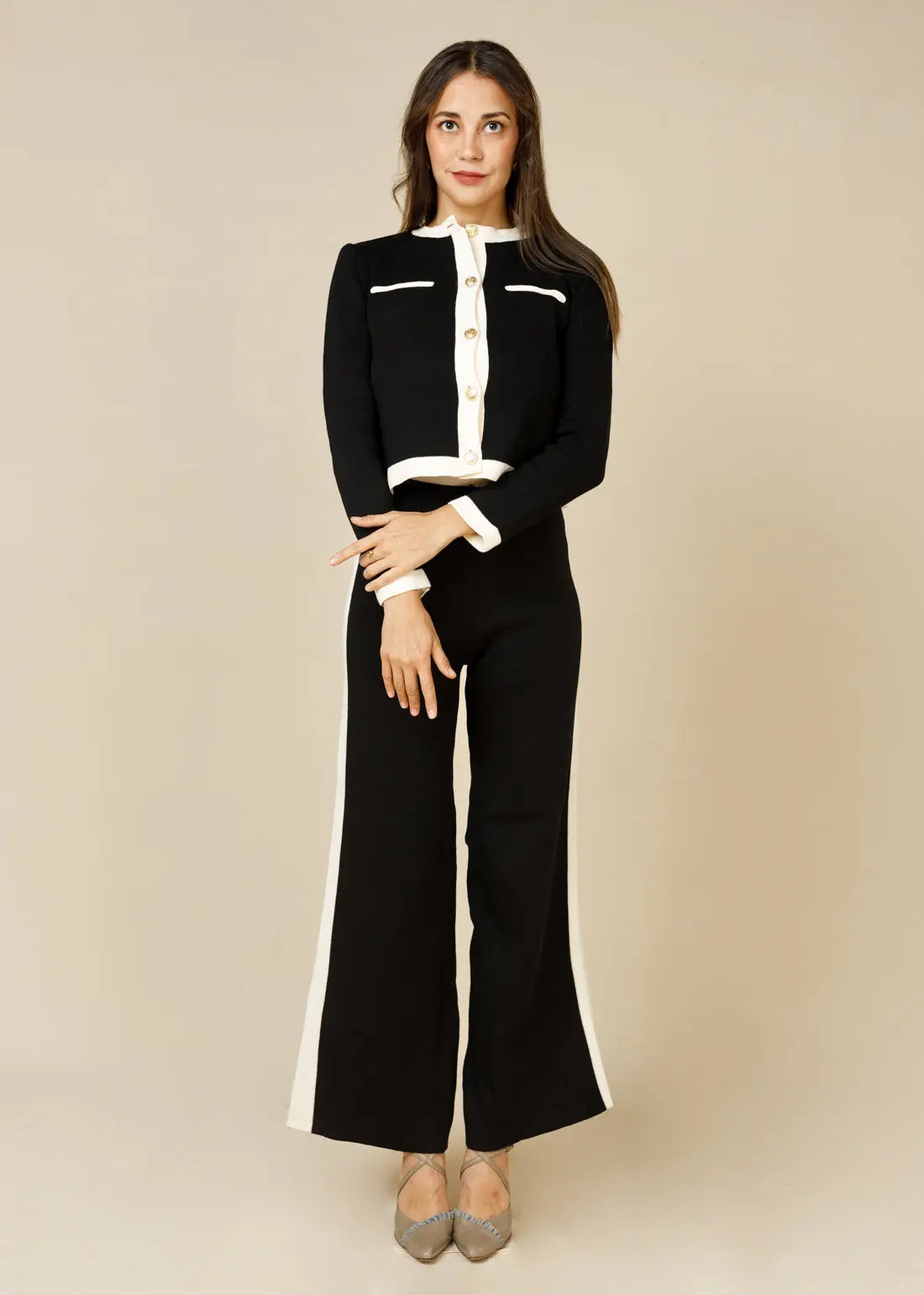 Legacy London Signature Contrast Binding Knit Set  - Legacy London