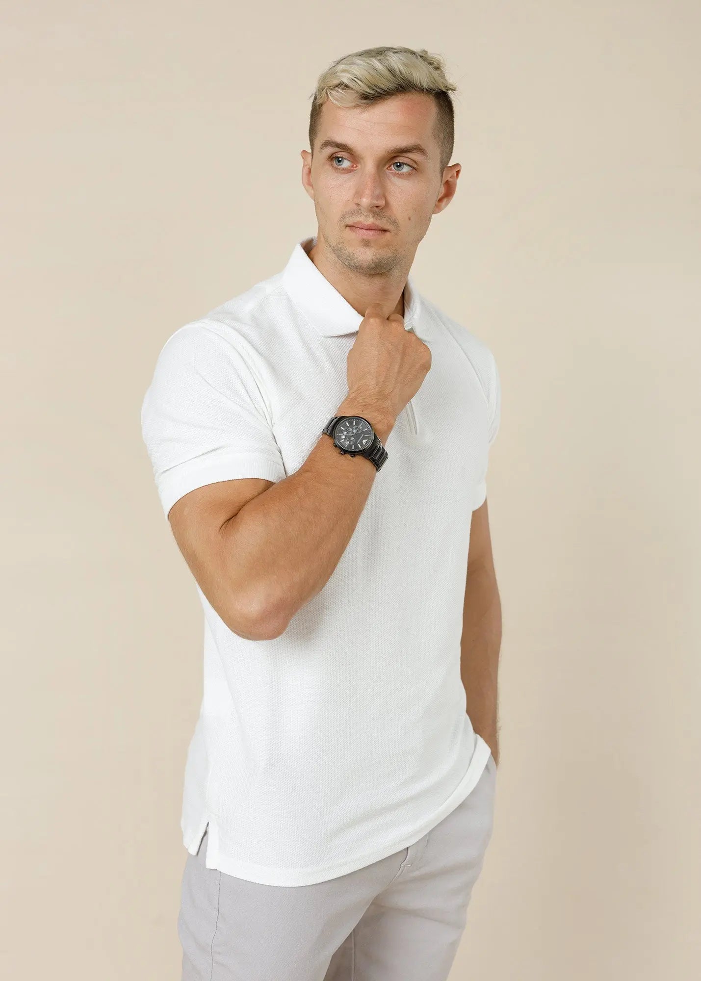 LEGACY LONDON MEN'S ZIPPER POLO Legacy London