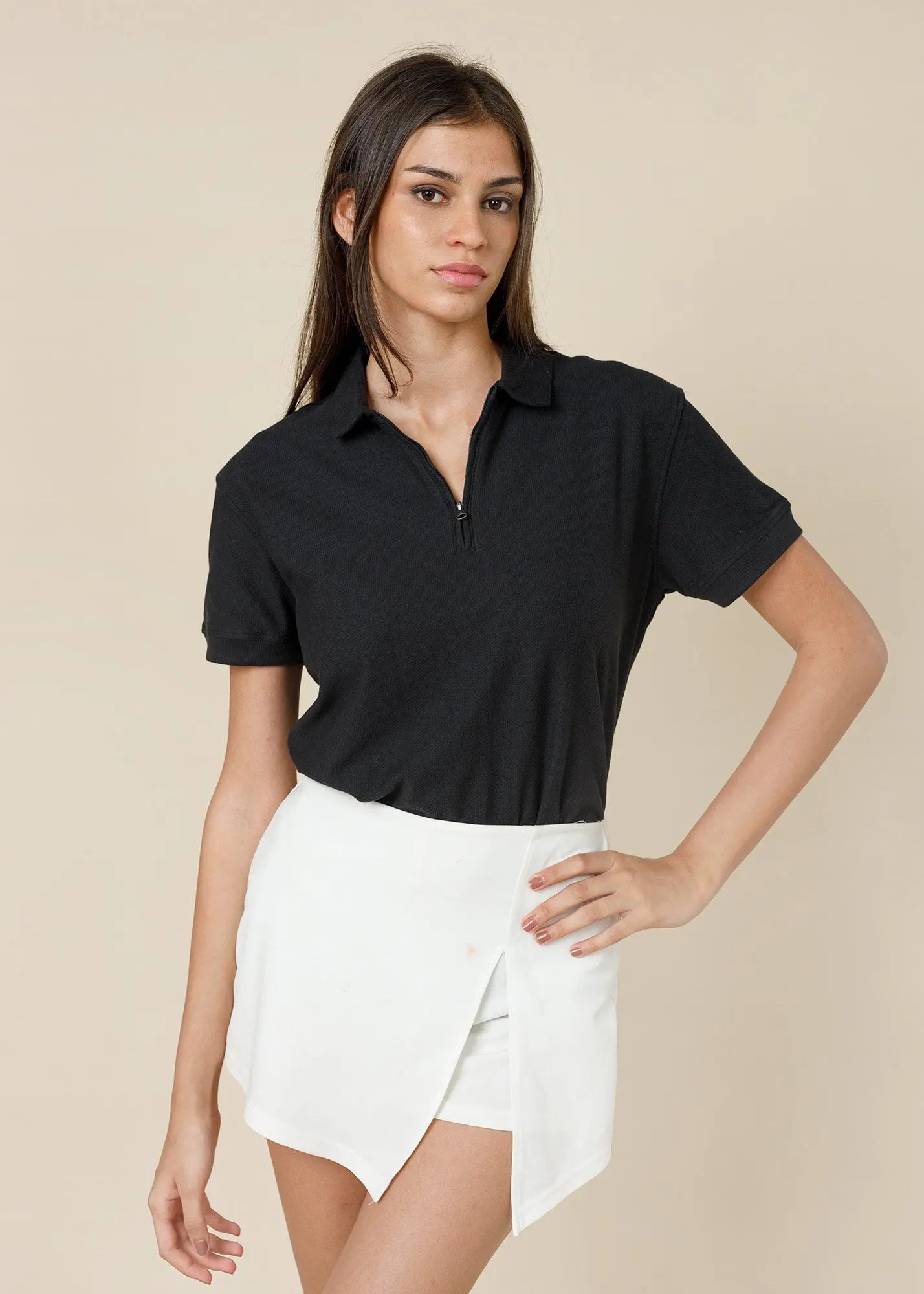 LEGACY LONDON WOMENS ZIPPER POLO Legacy London