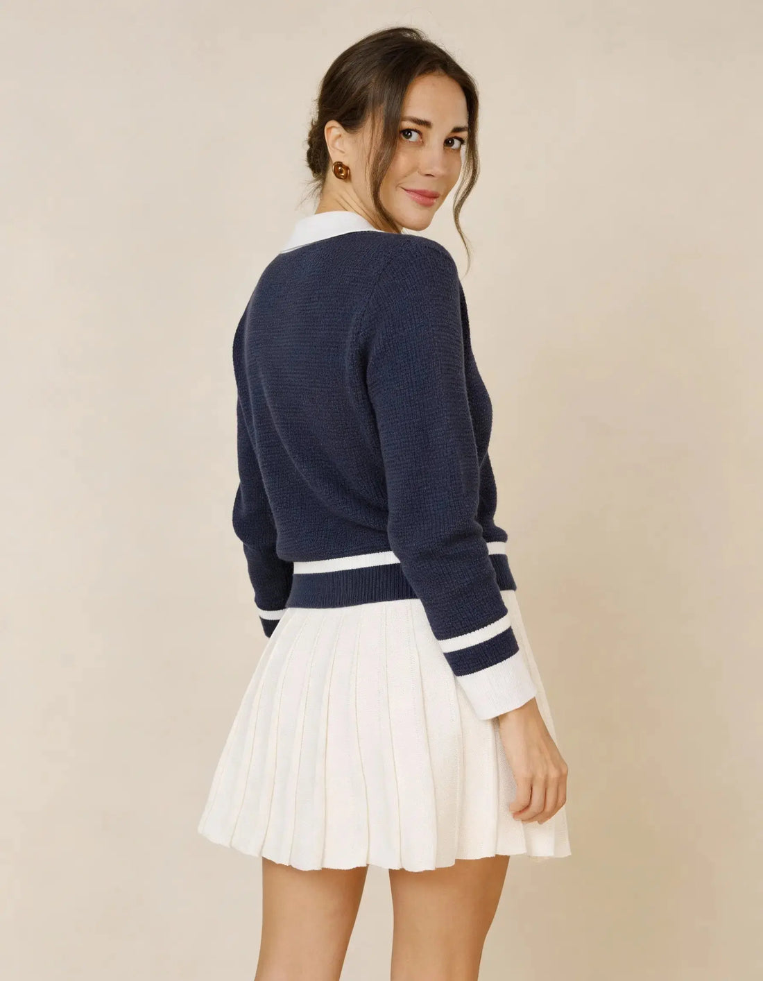 Ladies Contrast Collar Long Sleeved Polo  - Legacy London