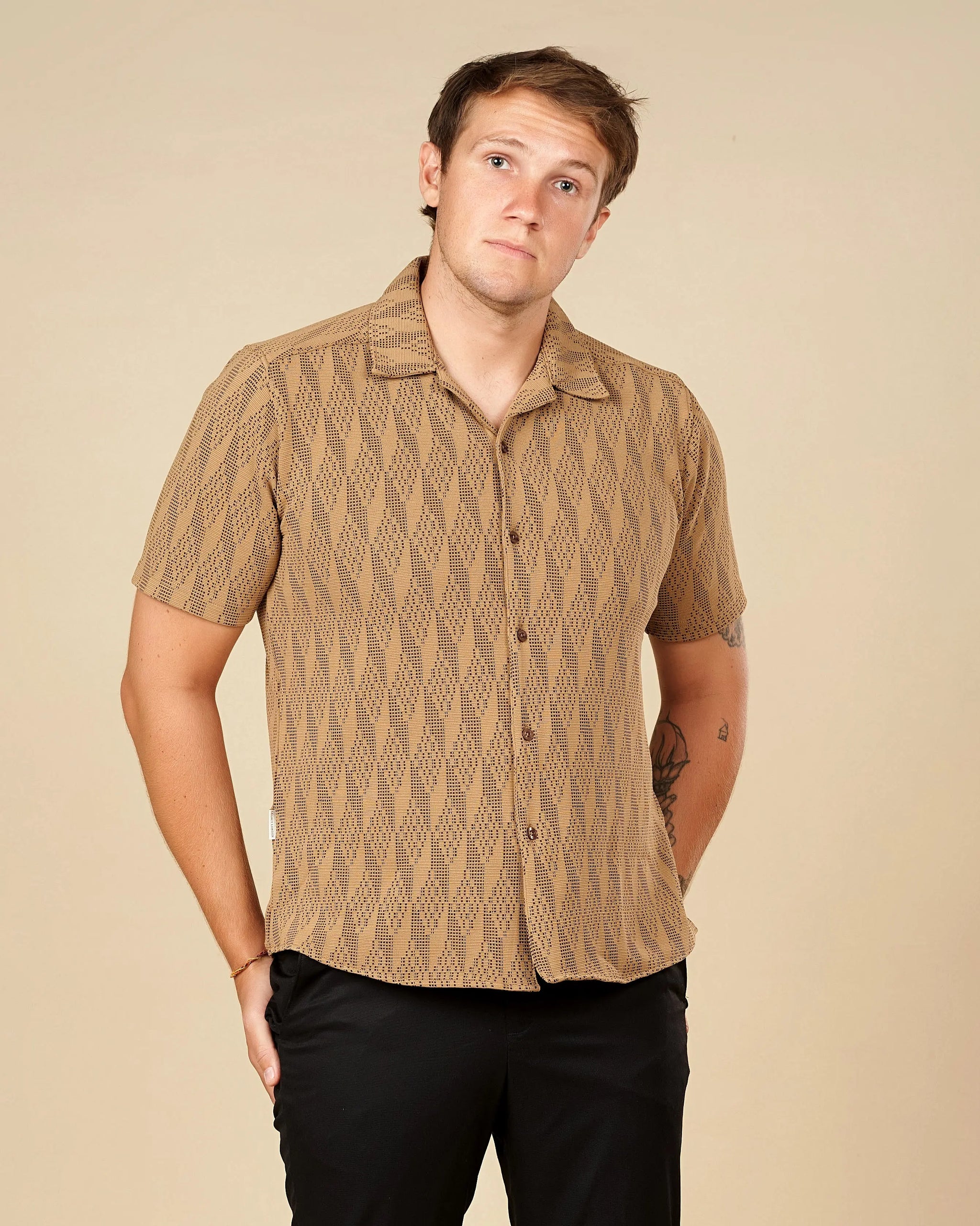 Legacy Cuban Collar Pattern Shirt  - Legacy London