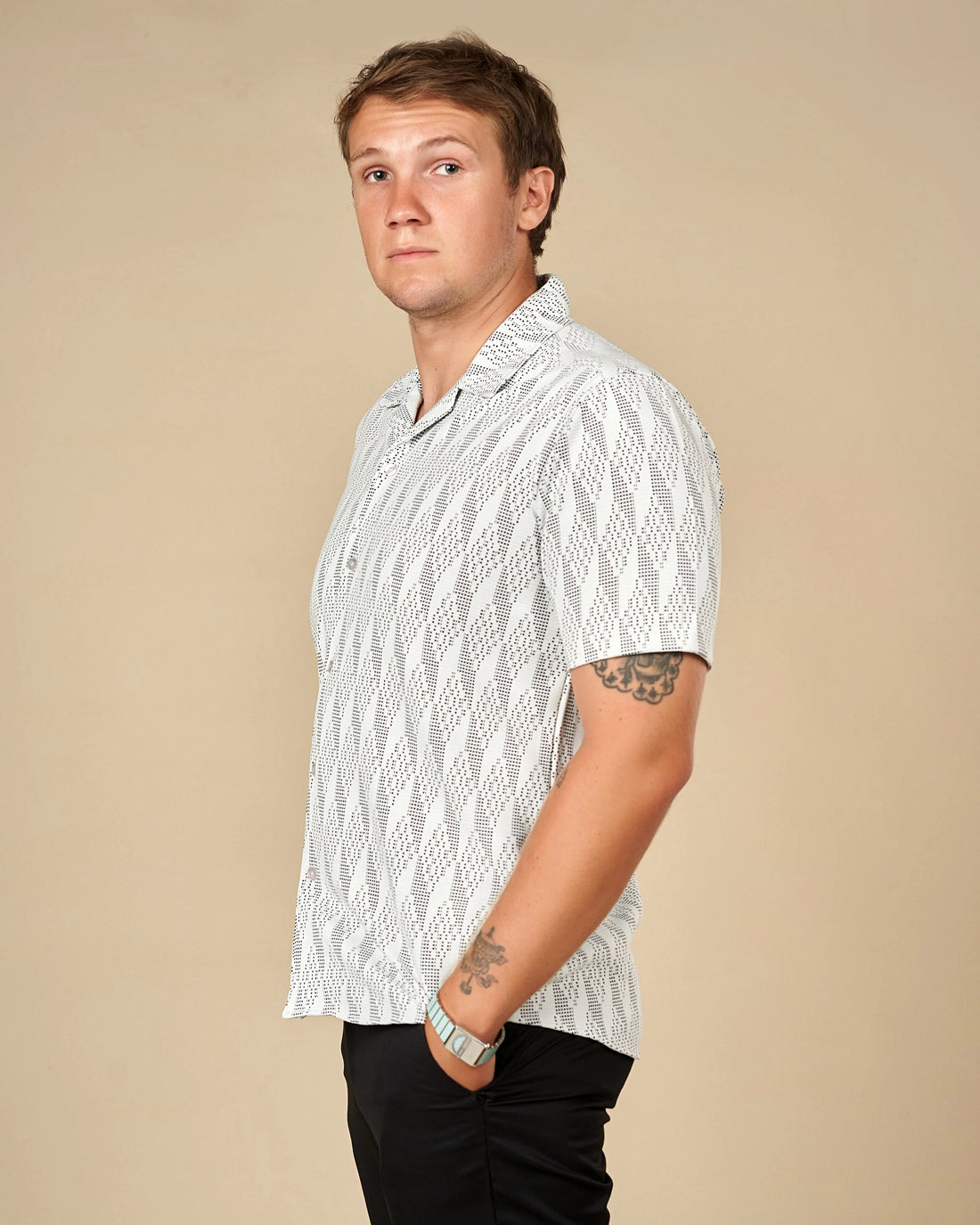 Legacy Cuban Collar Pattern Shirt  - Legacy London