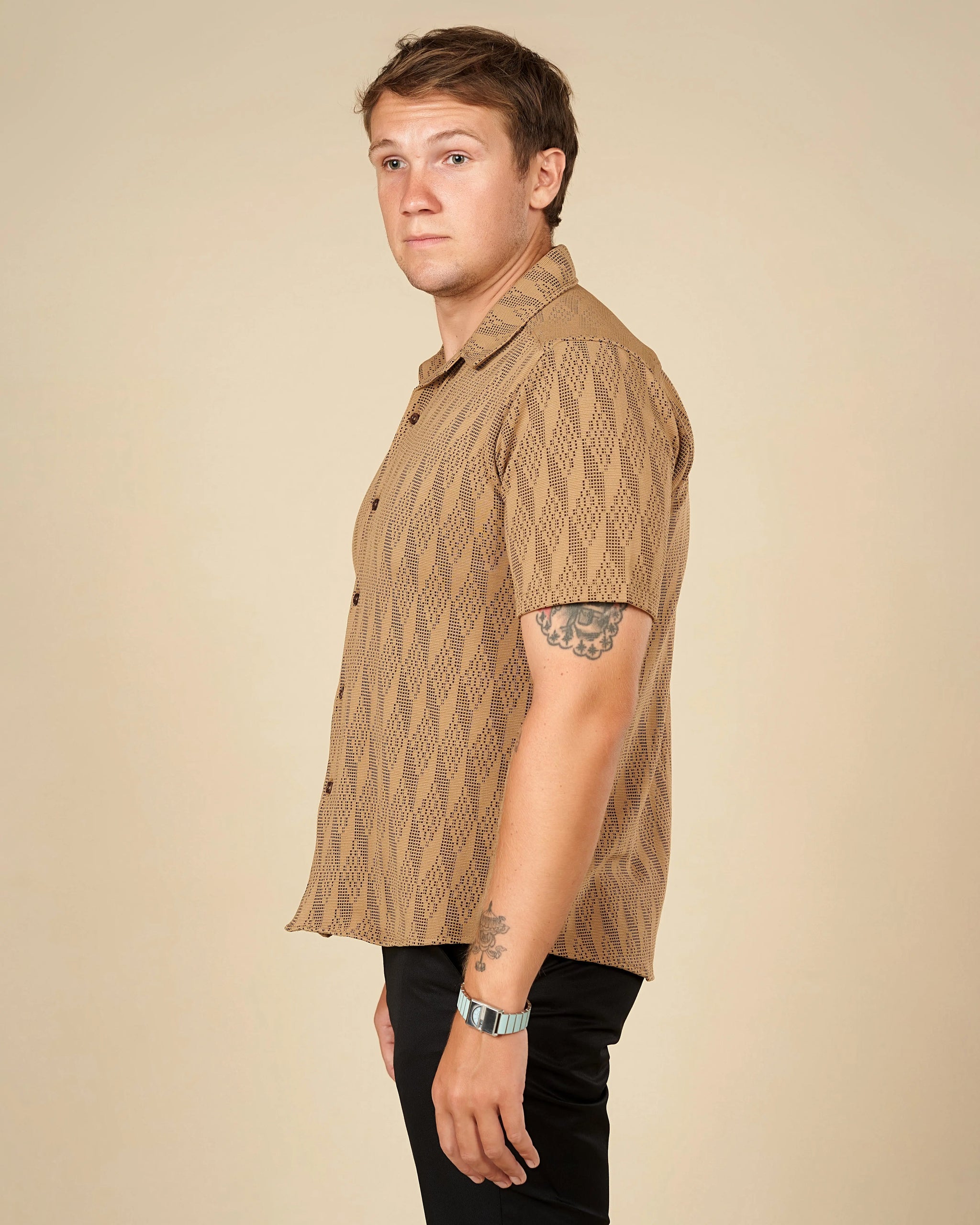 Legacy Cuban Collar Pattern Shirt  - Legacy London