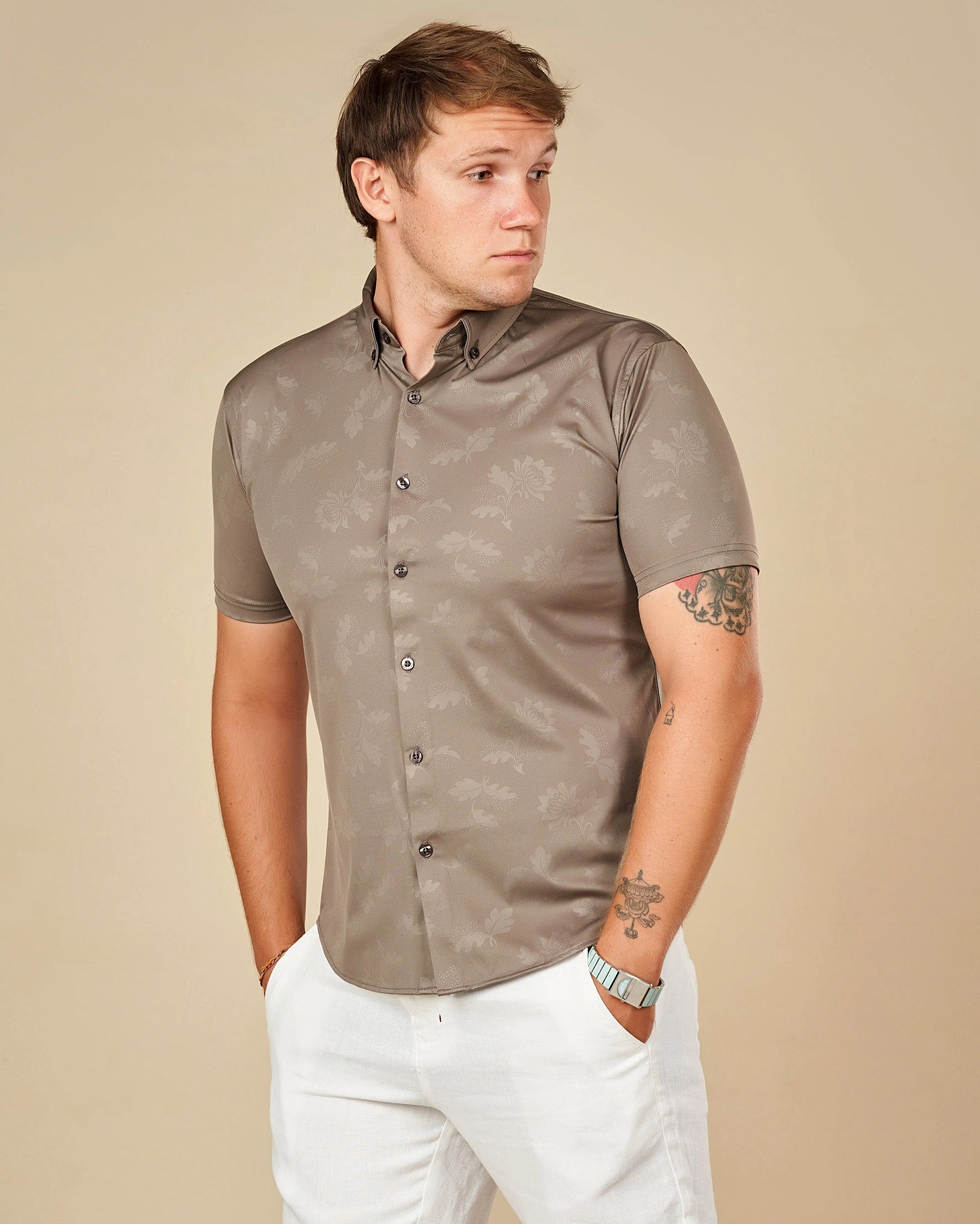 Legacy London Premium Short-Sleeved Button-Down Shirt  - Legacy London