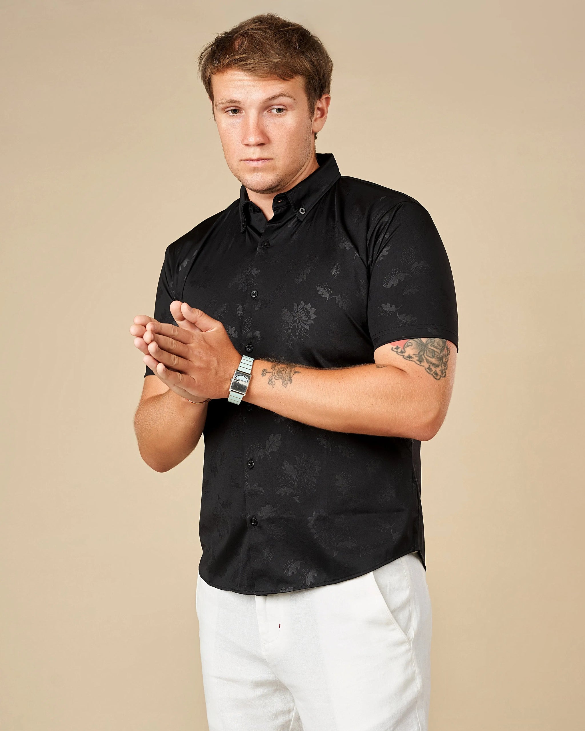 Legacy London Premium Short-Sleeved Button-Down Shirt  - Legacy London