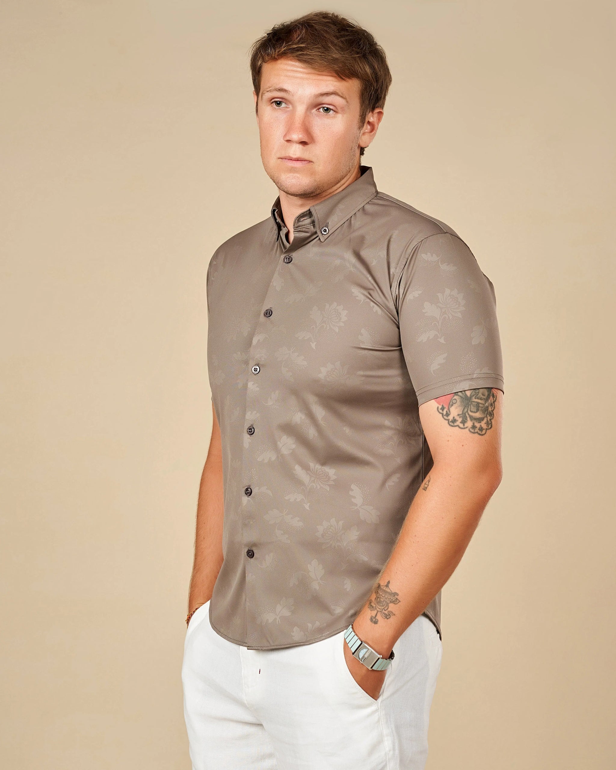 Legacy London Premium Short-Sleeved Button-Down Shirt  - Legacy London