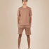 Line Detail Crewneck and Shorts set XL-Camel - Legacy London