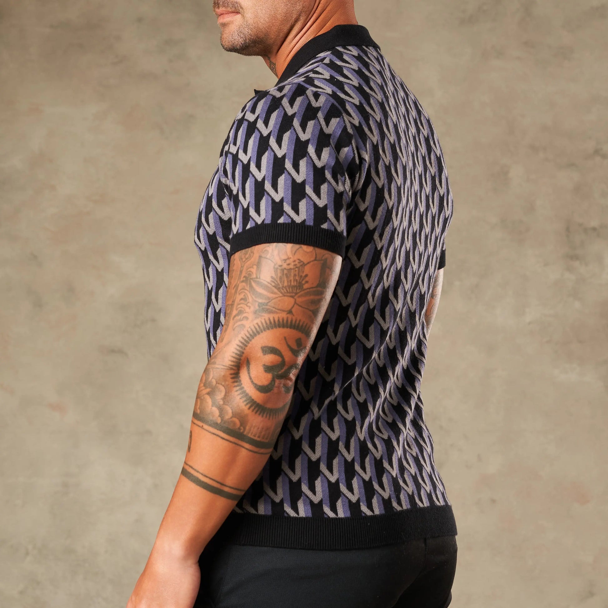 Majolica Geometric Jacquard Polo - Legacy London