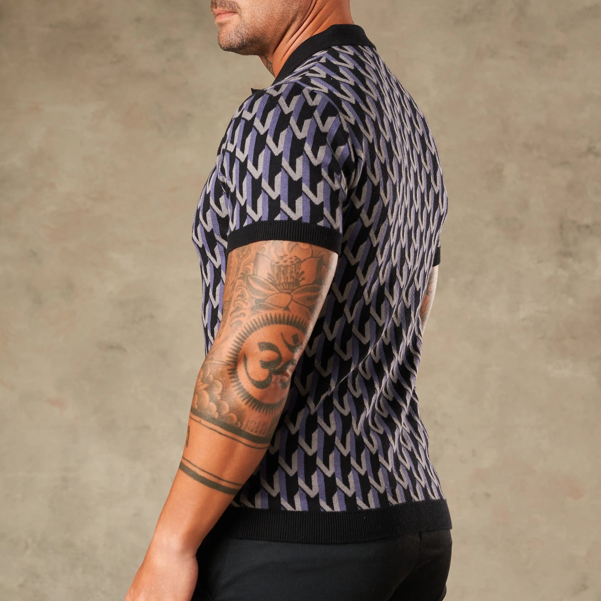 Majolica Geometric Jacquard Polo - Legacy London