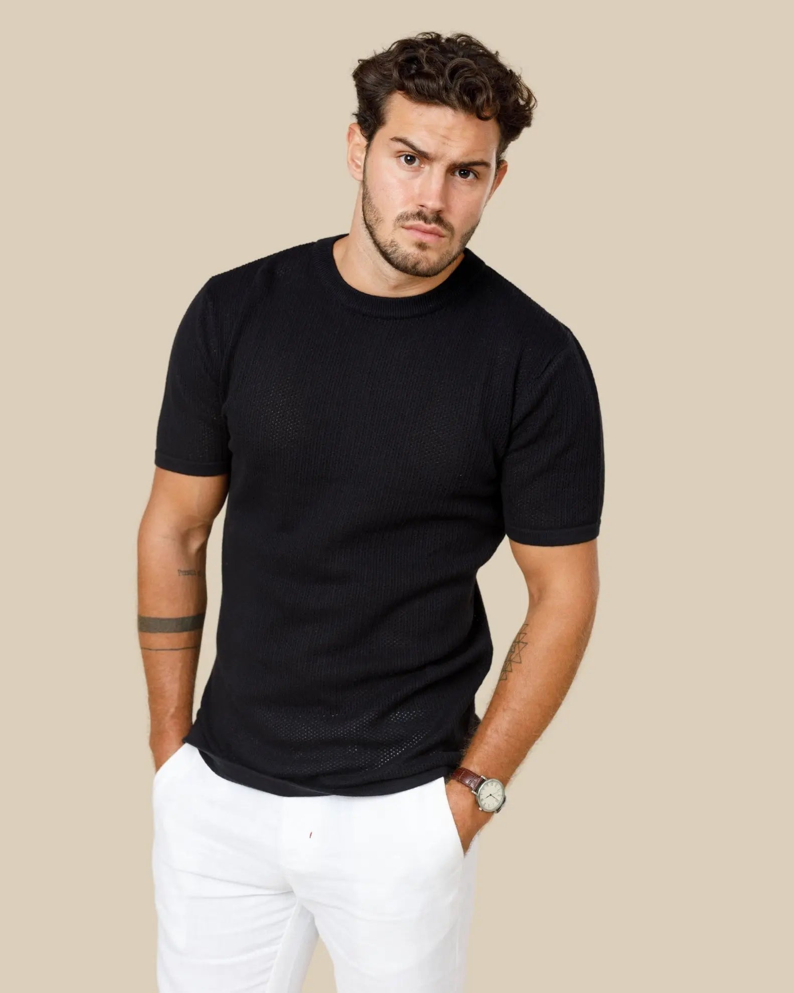 Ottis Signature Knitted Crew Neck Tee Legacy London