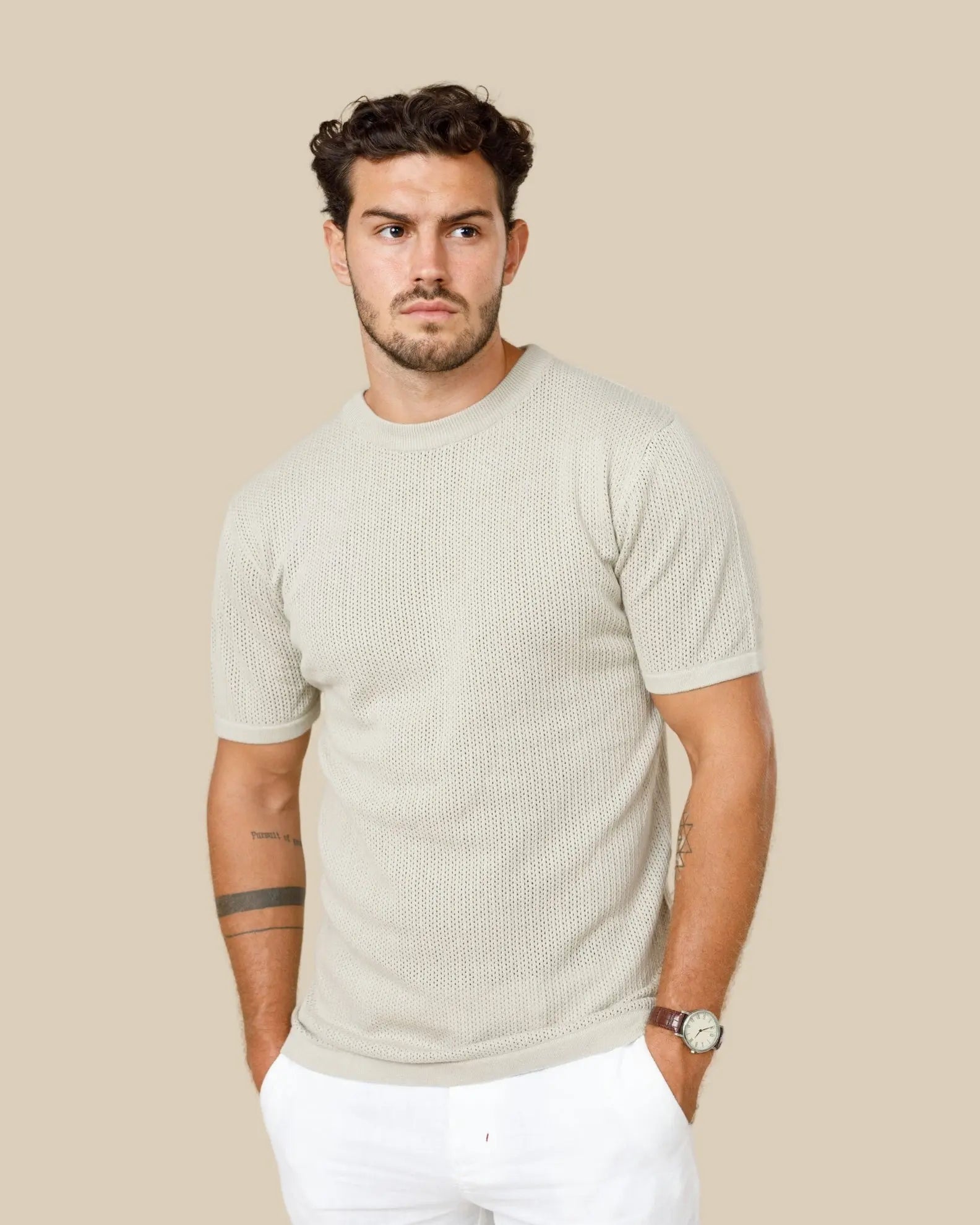 Ottis Signature Knitted Crew Neck Tee Legacy London