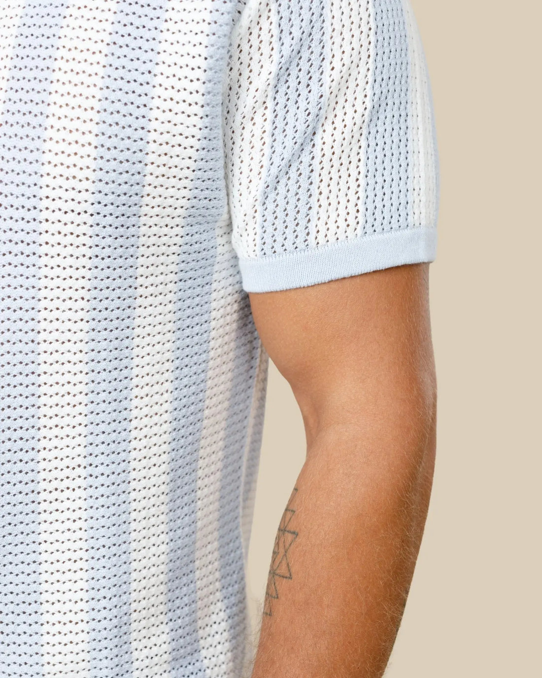 Pure Cotton Striped Knit Polo Shirt Legacy London