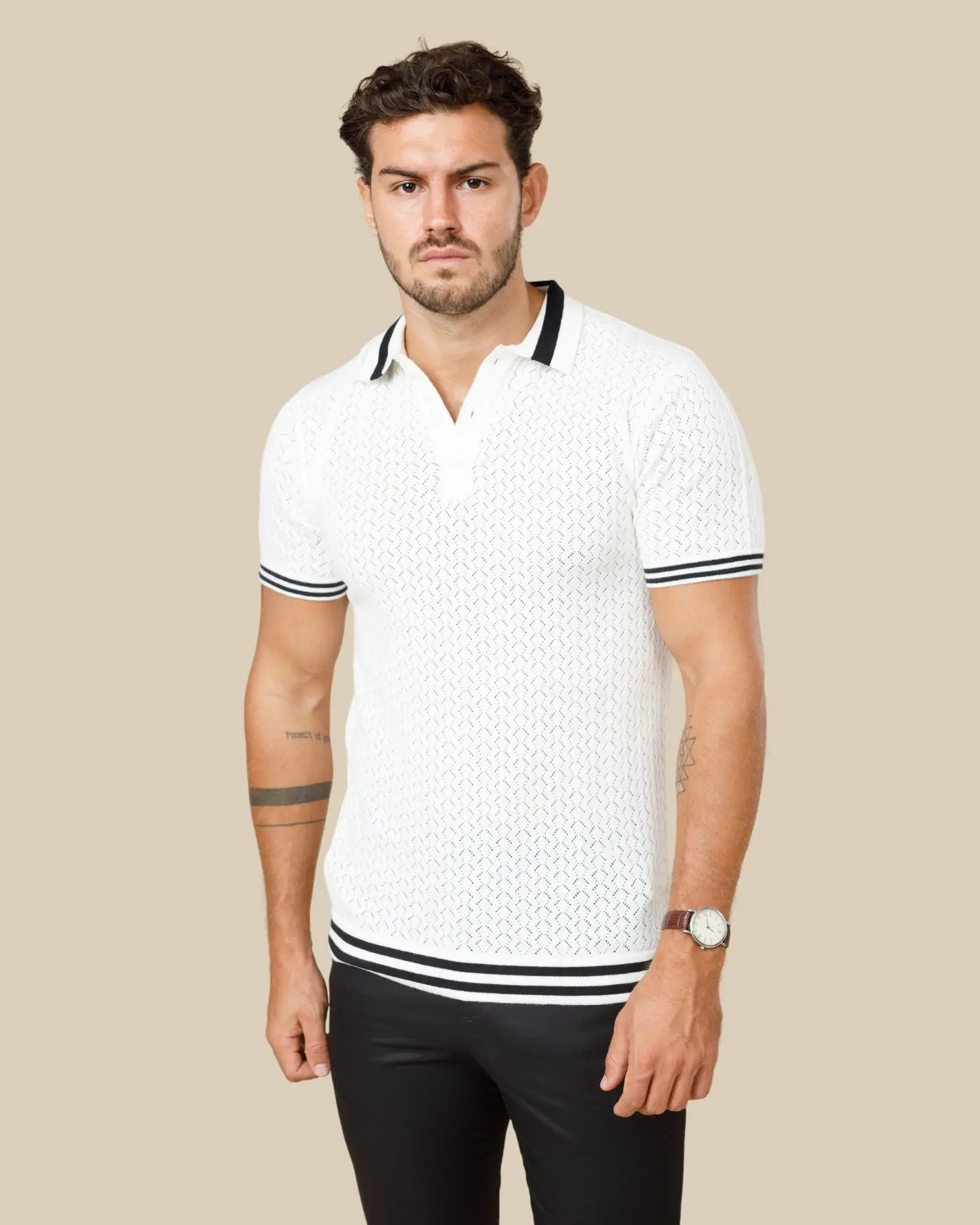 Reivera Contrast Collar Polo Legacy London