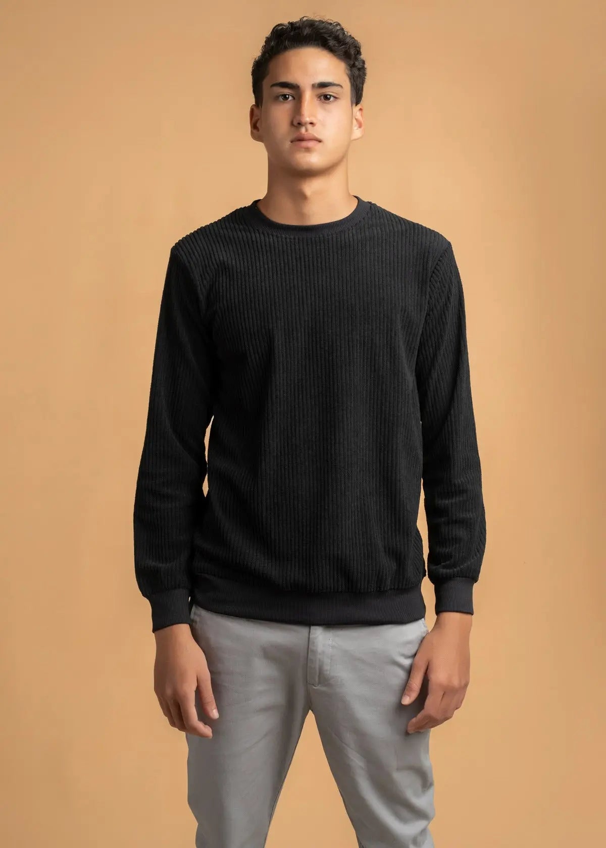 Ribbed Velvet Crewnck Jumper Legacy London