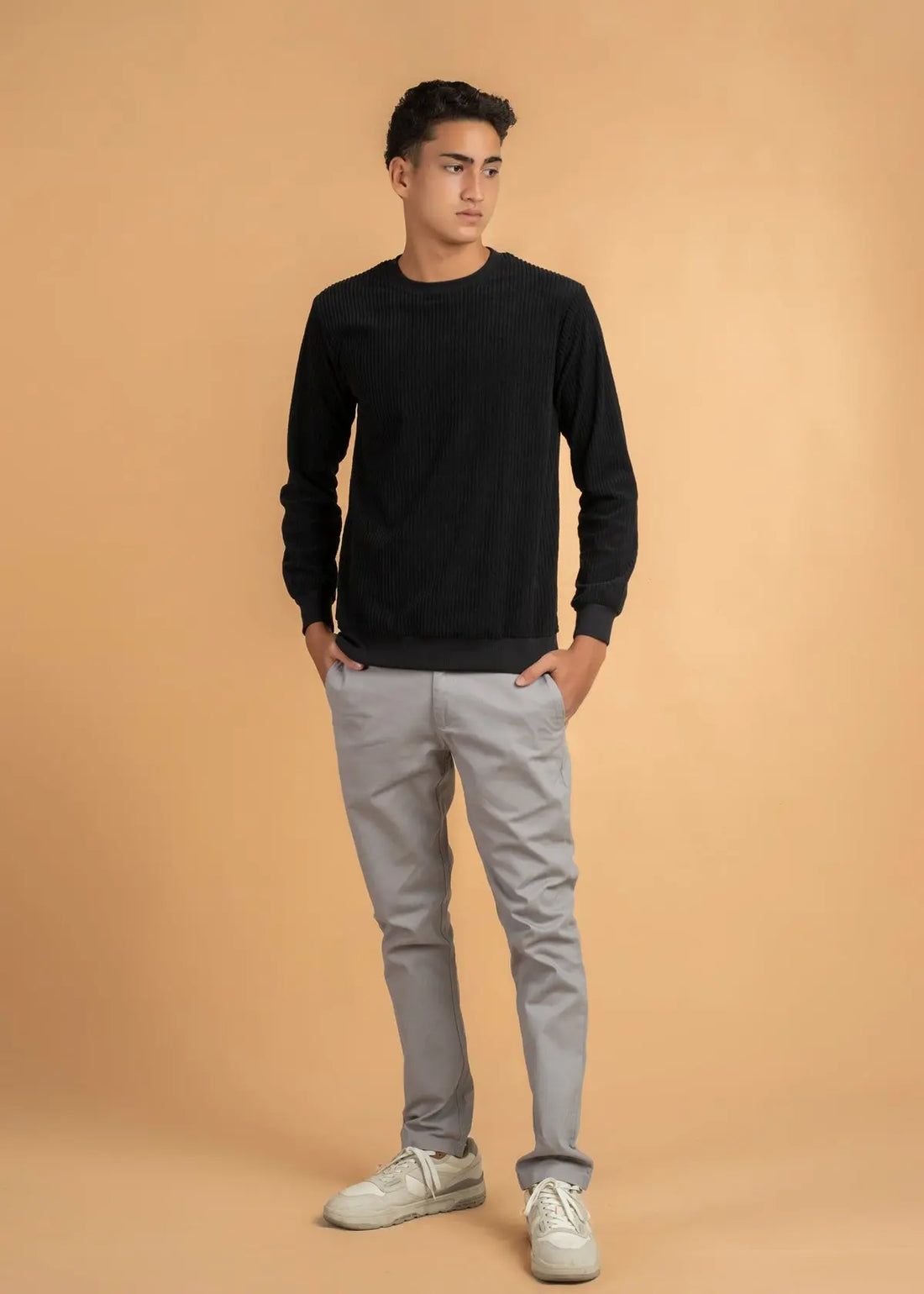 Ribbed Velvet Crewnck Jumper Legacy London