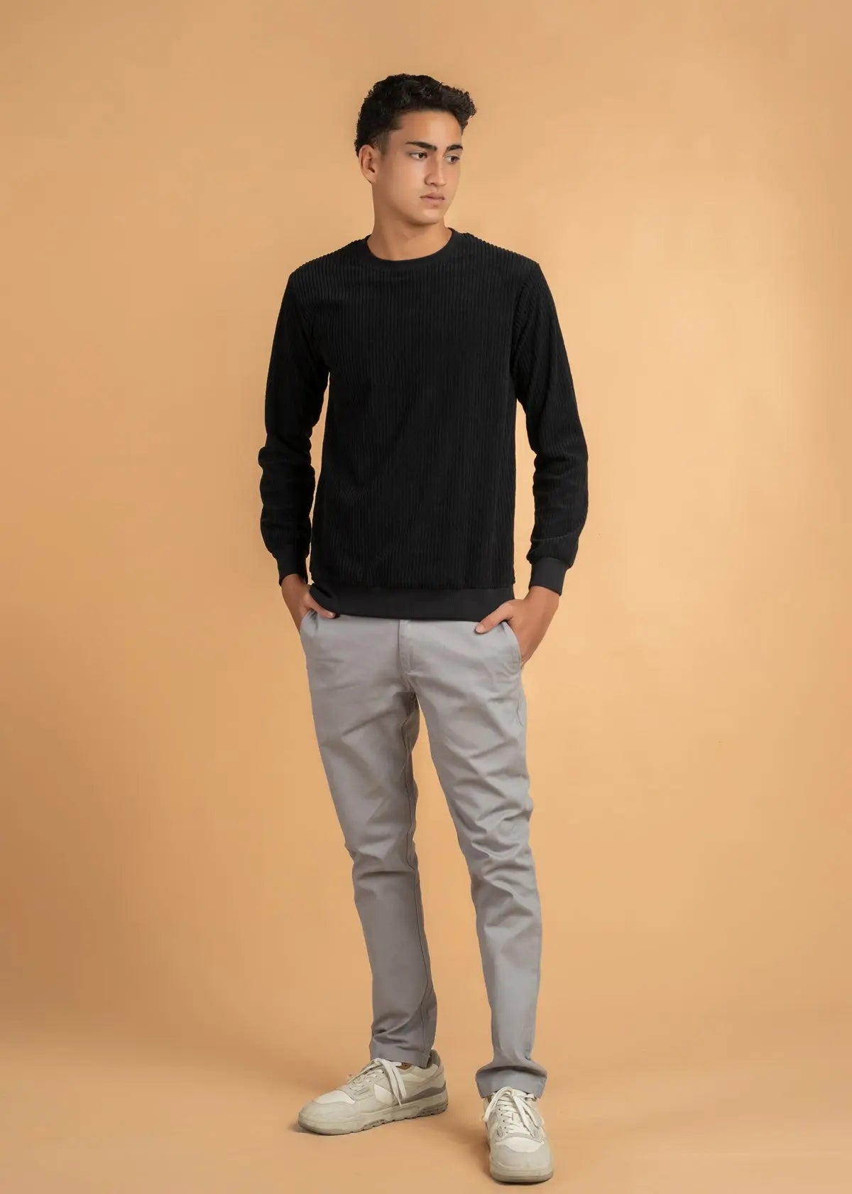 Ribbed Velvet Crewnck Jumper Legacy London