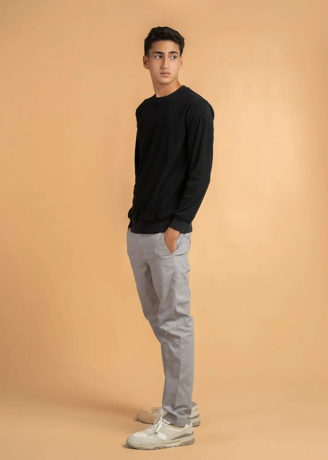 Ribbed Velvet Crewnck Jumper Legacy London