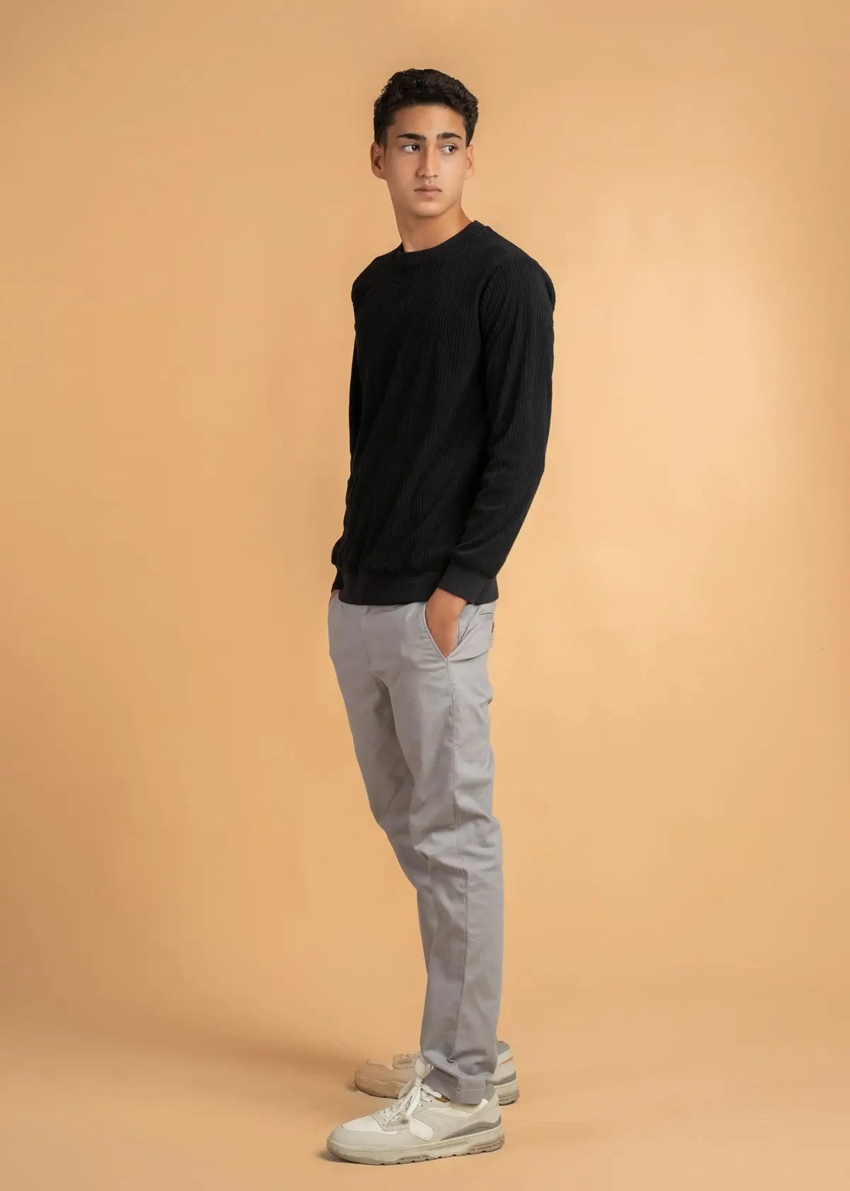 Ribbed Velvet Crewnck Jumper Legacy London