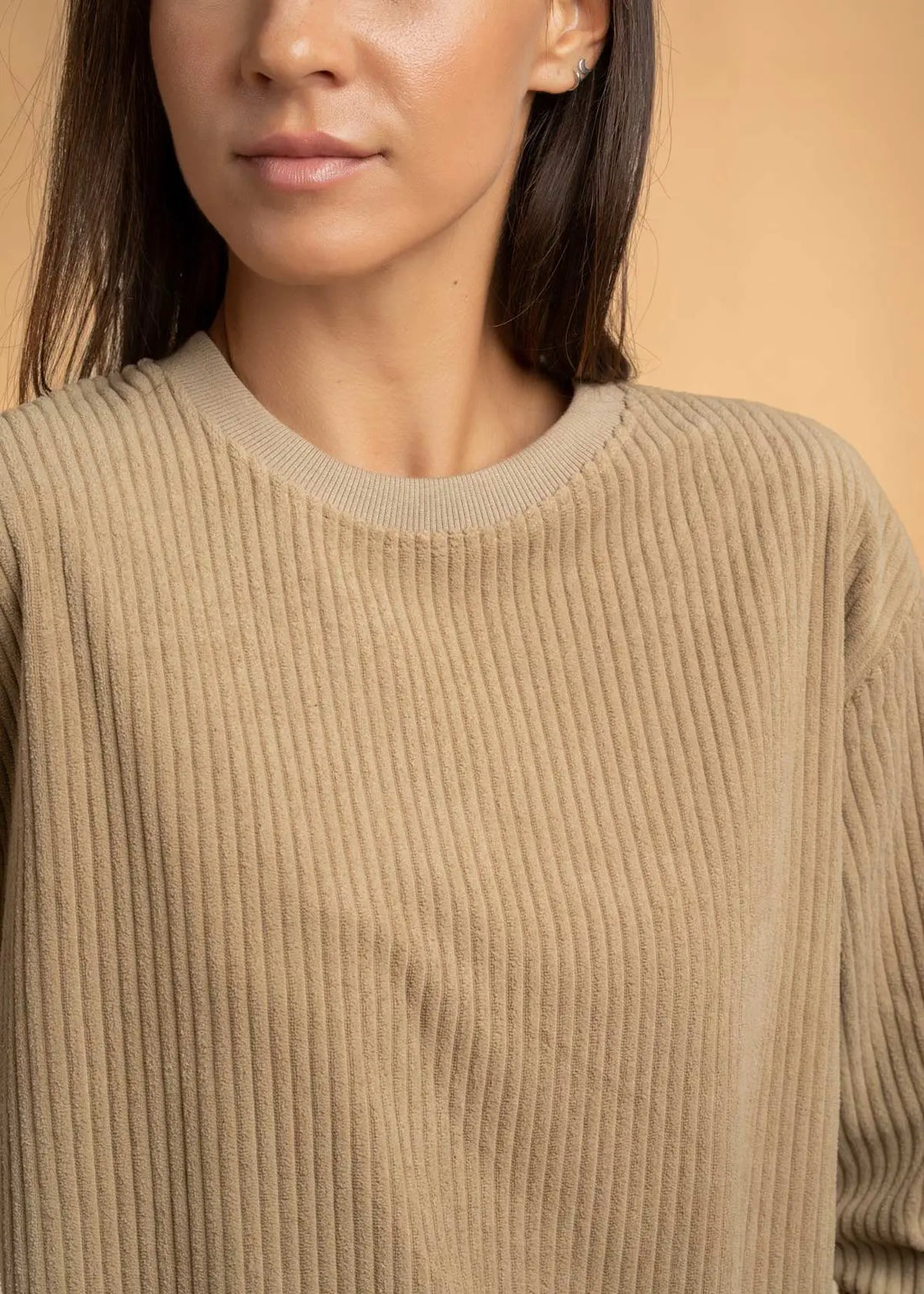 Ribbed Velvet Crewnck Jumper Legacy London