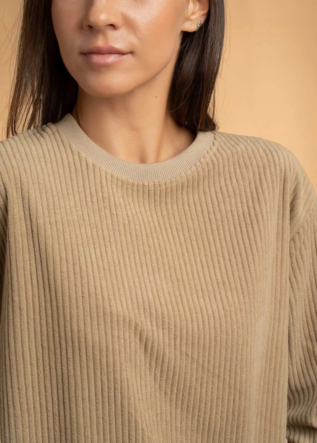 Ribbed Velvet Crewnck Jumper Legacy London
