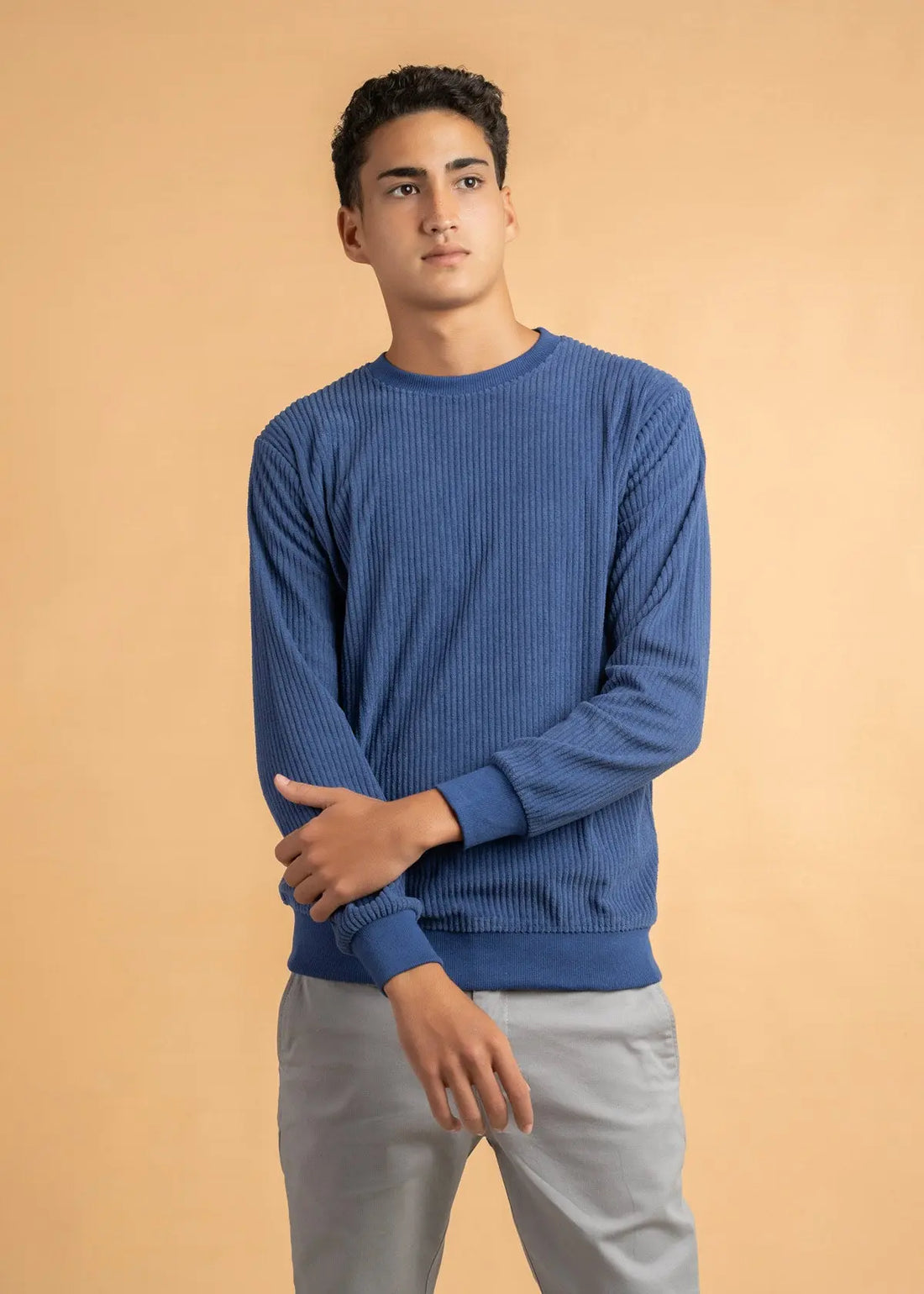 Ribbed Velvet Crewnck Jumper Legacy London