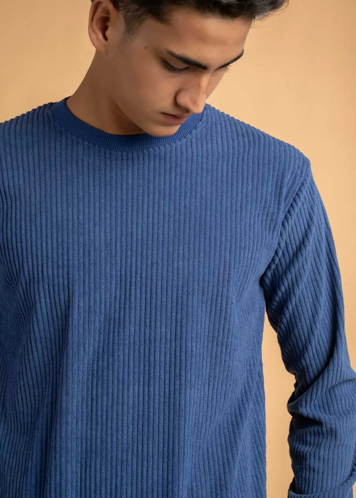 Ribbed Velvet Crewnck Jumper Legacy London