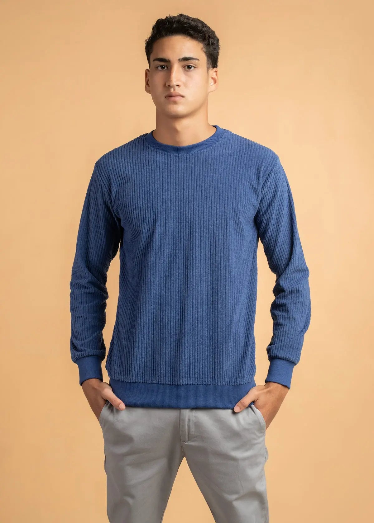 Ribbed Velvet Crewnck Jumper Legacy London