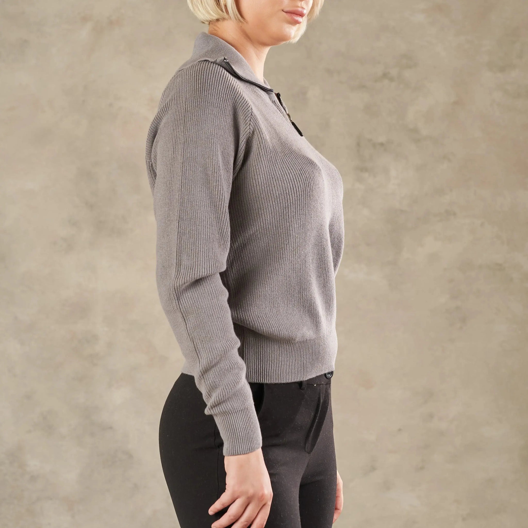 Roma Detailed Collar Knit Jumper - Legacy London