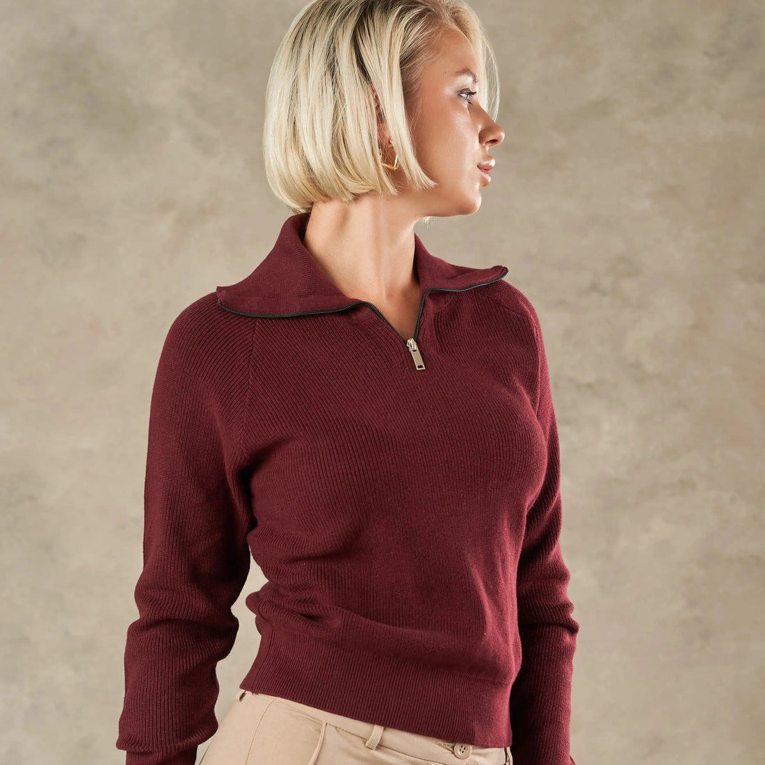 Roma Detailed Collar Knit Jumper - Legacy London