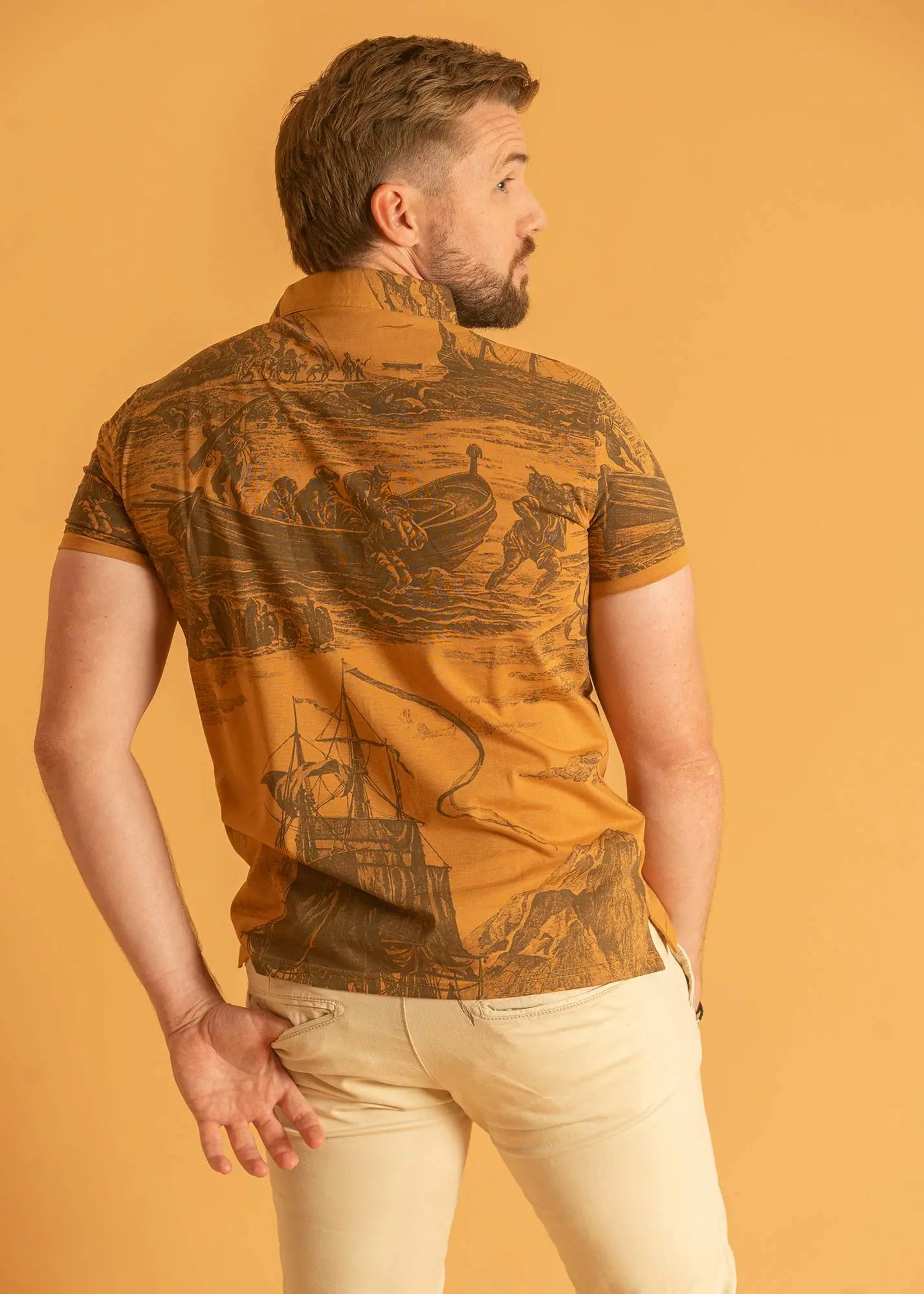Ship Print Polo Legacy London