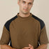 Shoulder Accent Textured Tee RUST-BROWN-XL - Legacy London