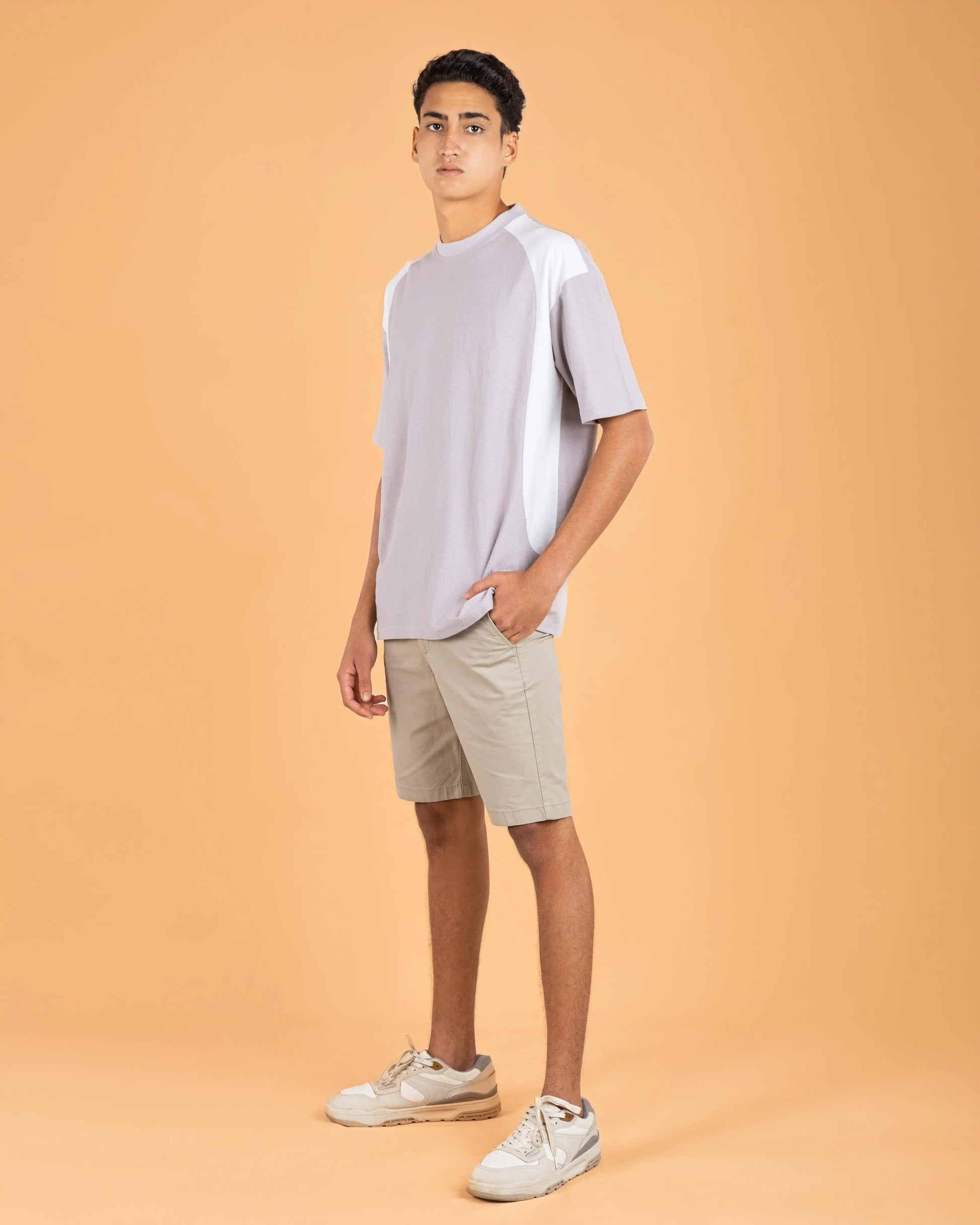 Shoulder Accent Textured Tee  - Legacy London