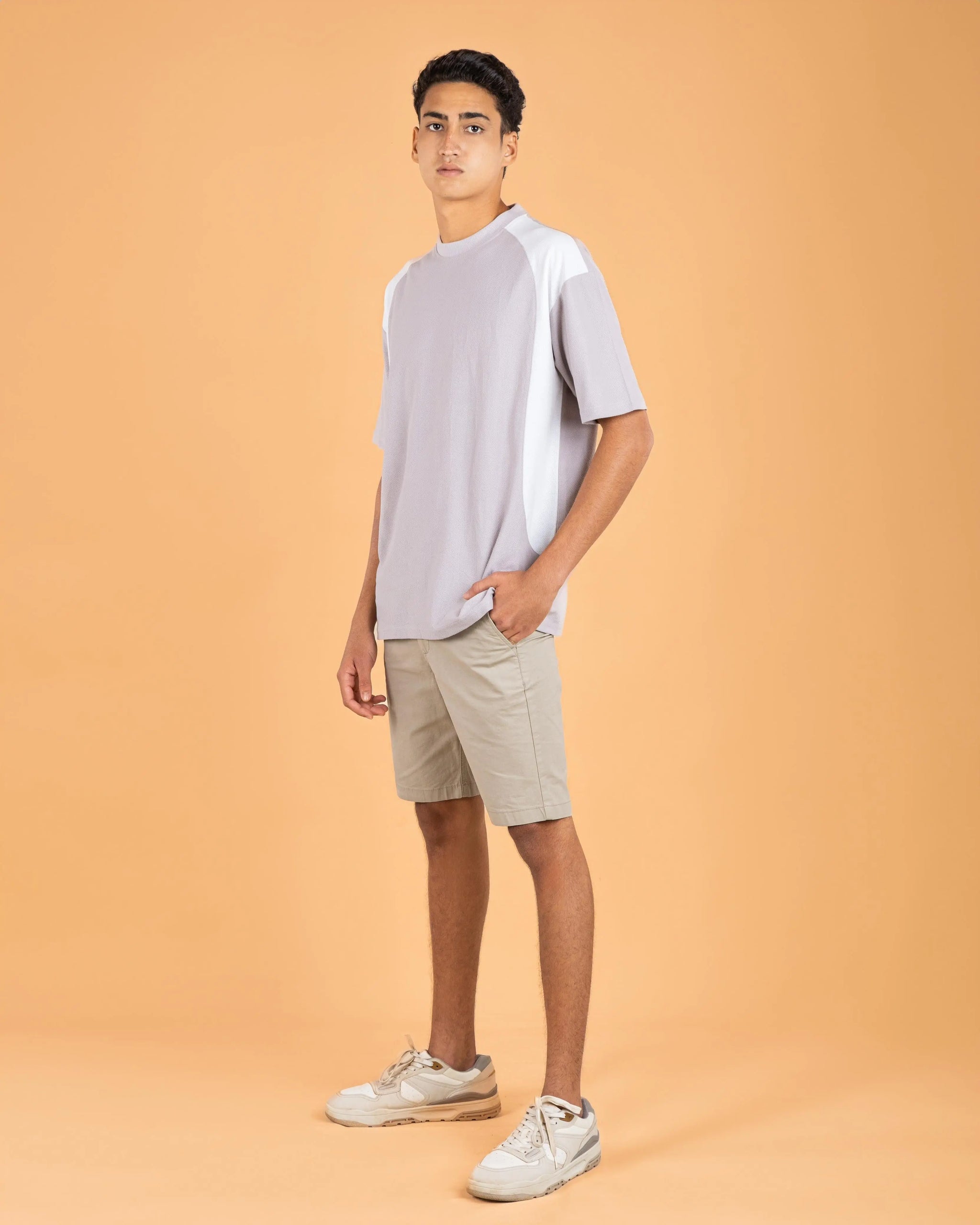 Shoulder Accent Textured Tee  - Legacy London