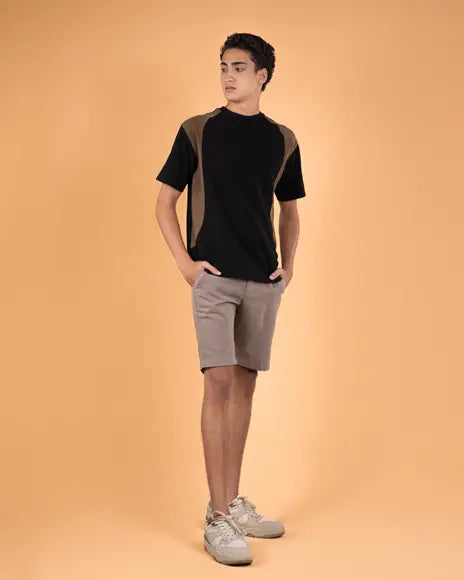 Shoulder Accent Textured Tee  - Legacy London