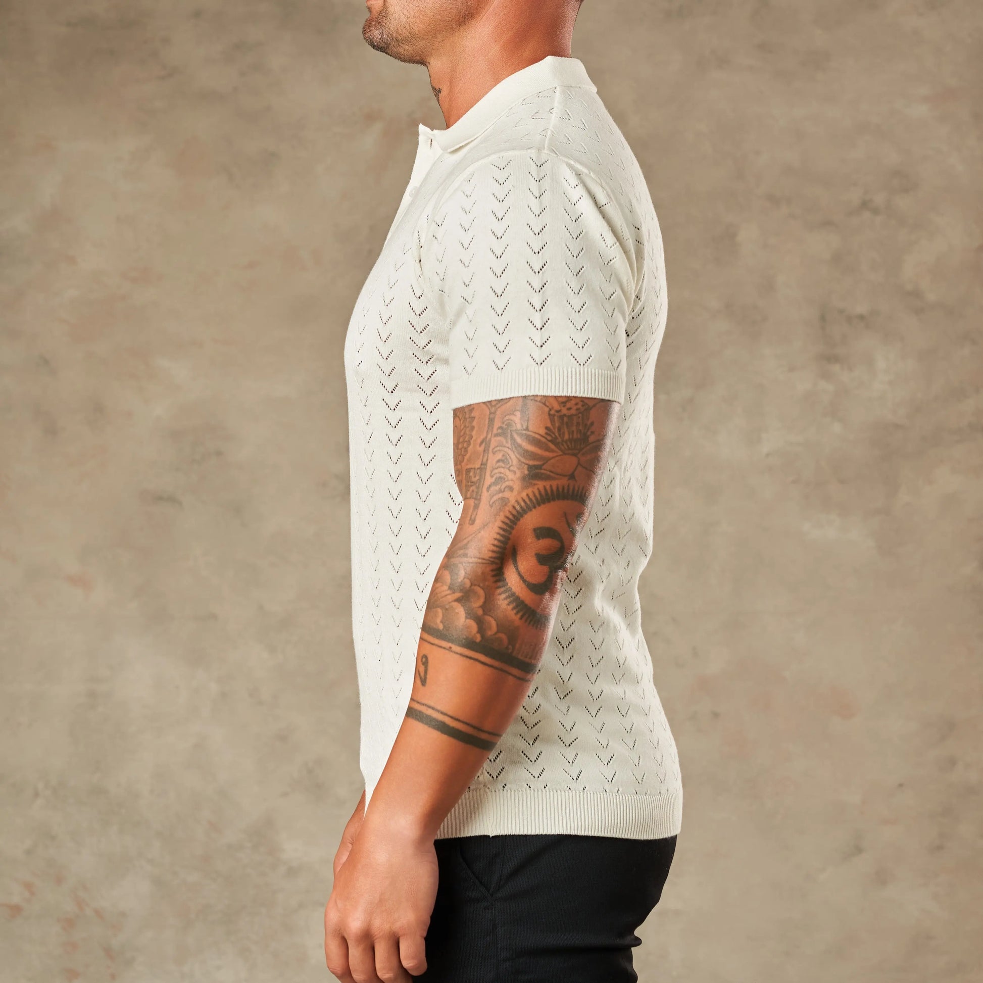 Sorrento Chevron Knit Polo - Legacy London