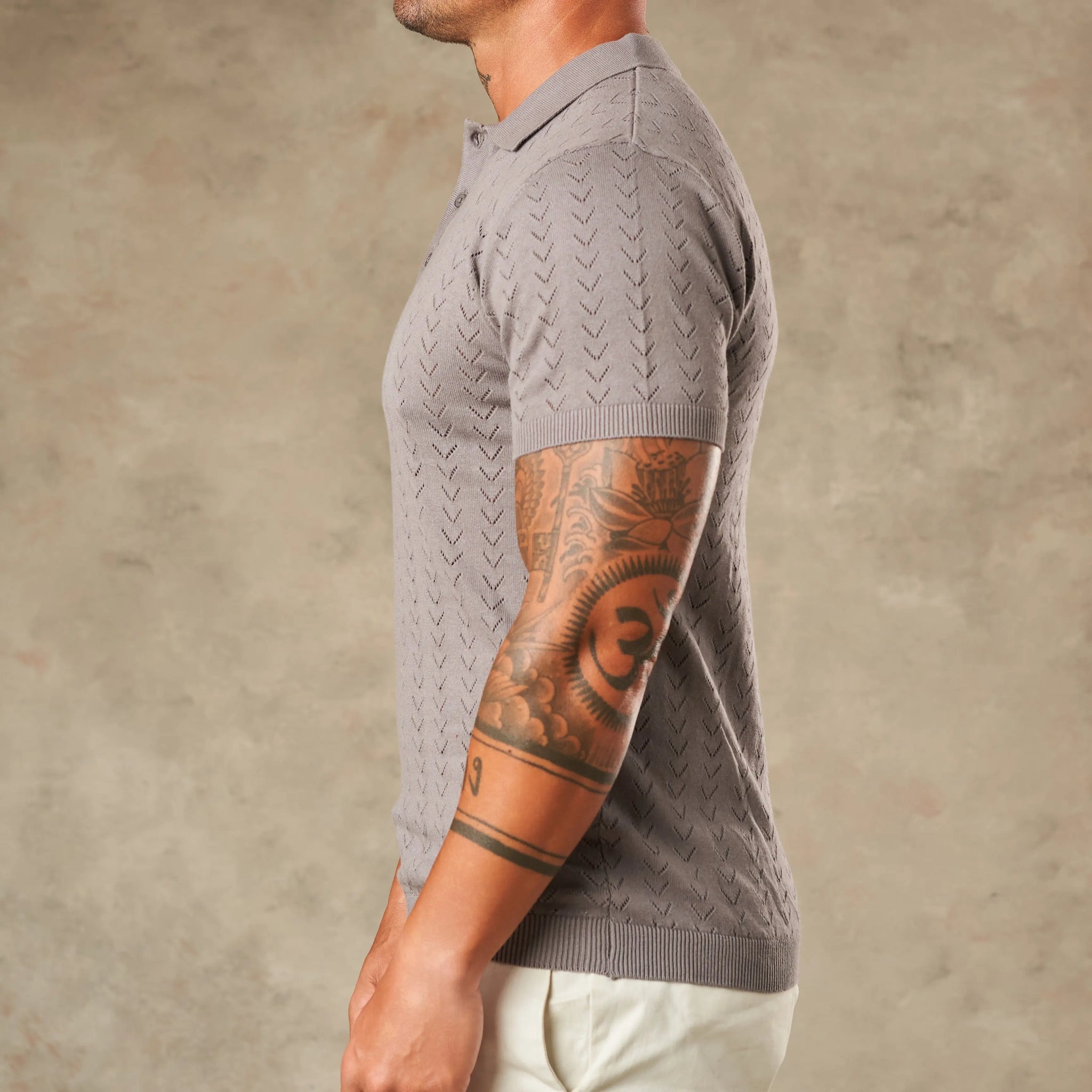Sorrento Chevron Knit Polo - Legacy London
