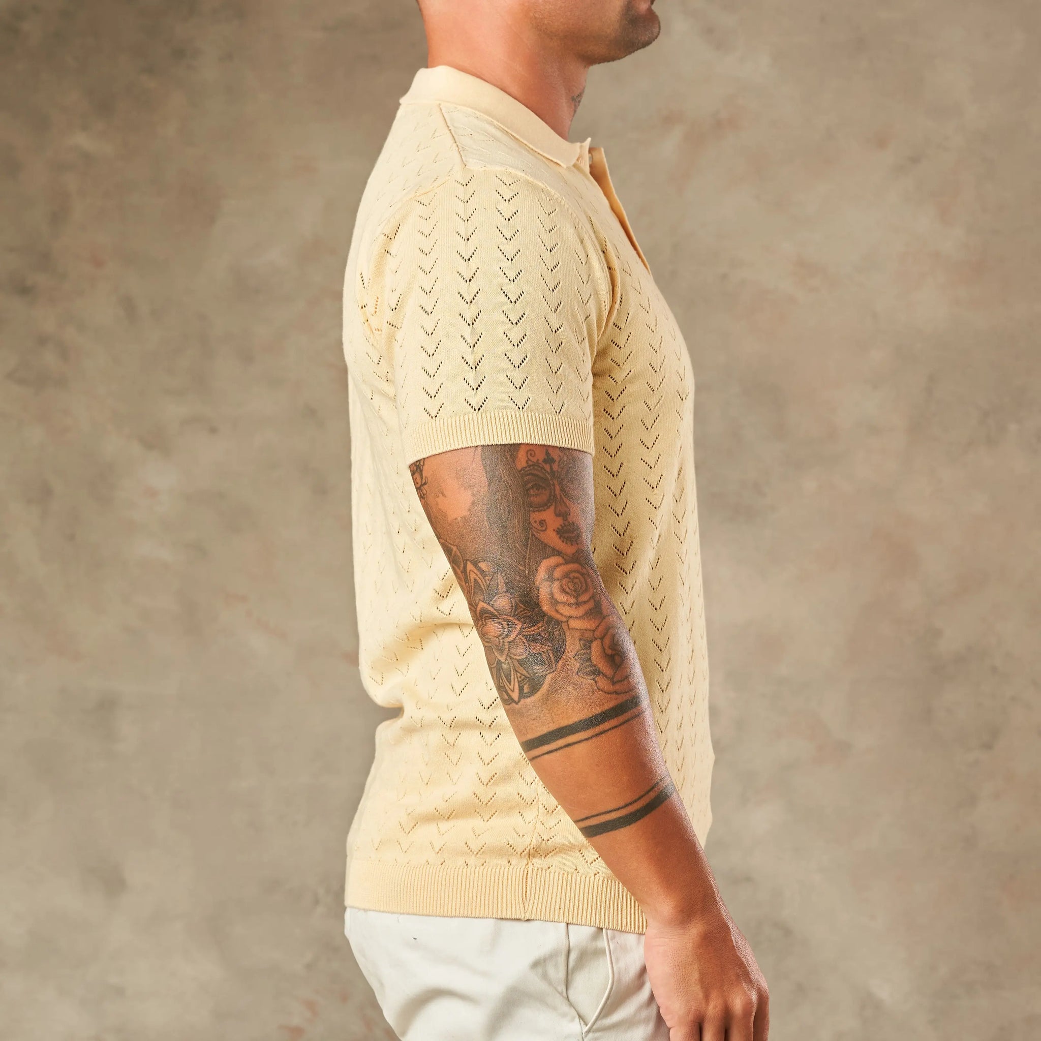 Sorrento Chevron Knit Polo - Legacy London
