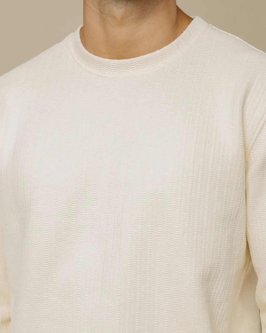 Textured Crewneck Jumper  - Legacy London