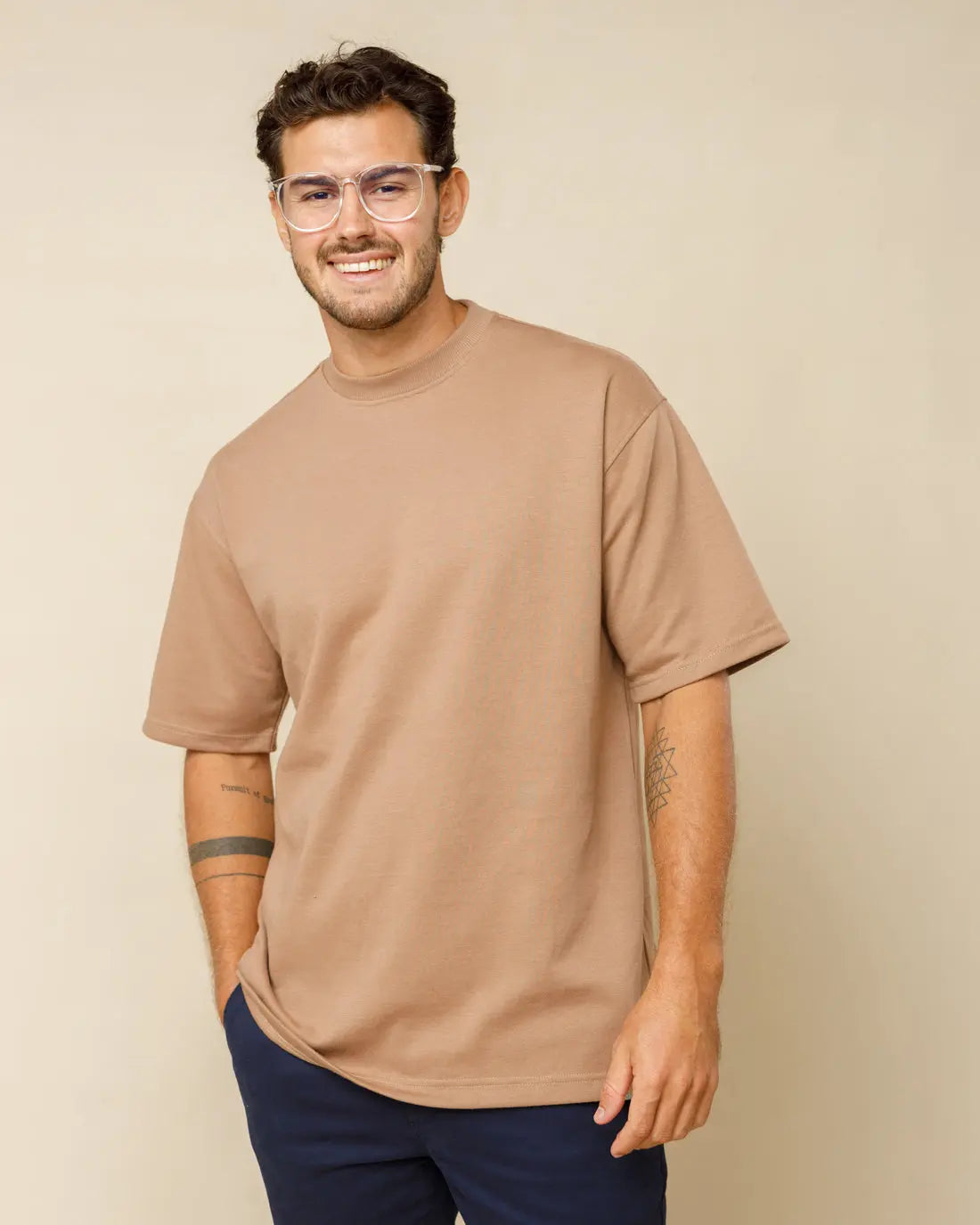 The Legacy London Oversized Boxy Tee Camel-Beige-XL - Legacy London