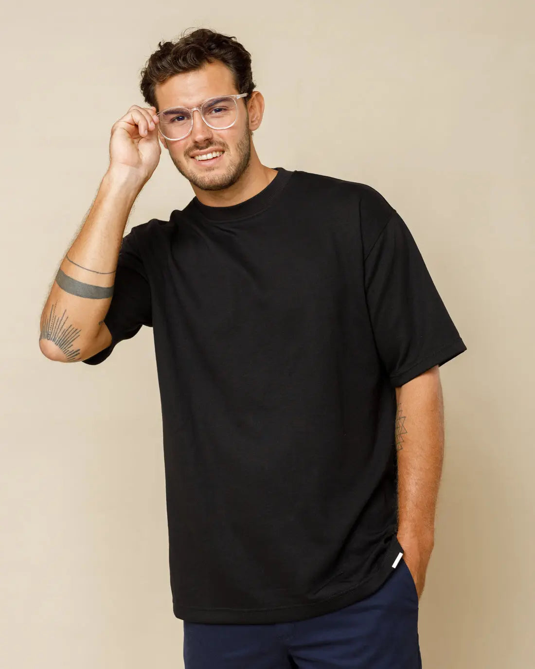 The Legacy London Oversized Boxy Tee Black-XL - Legacy London