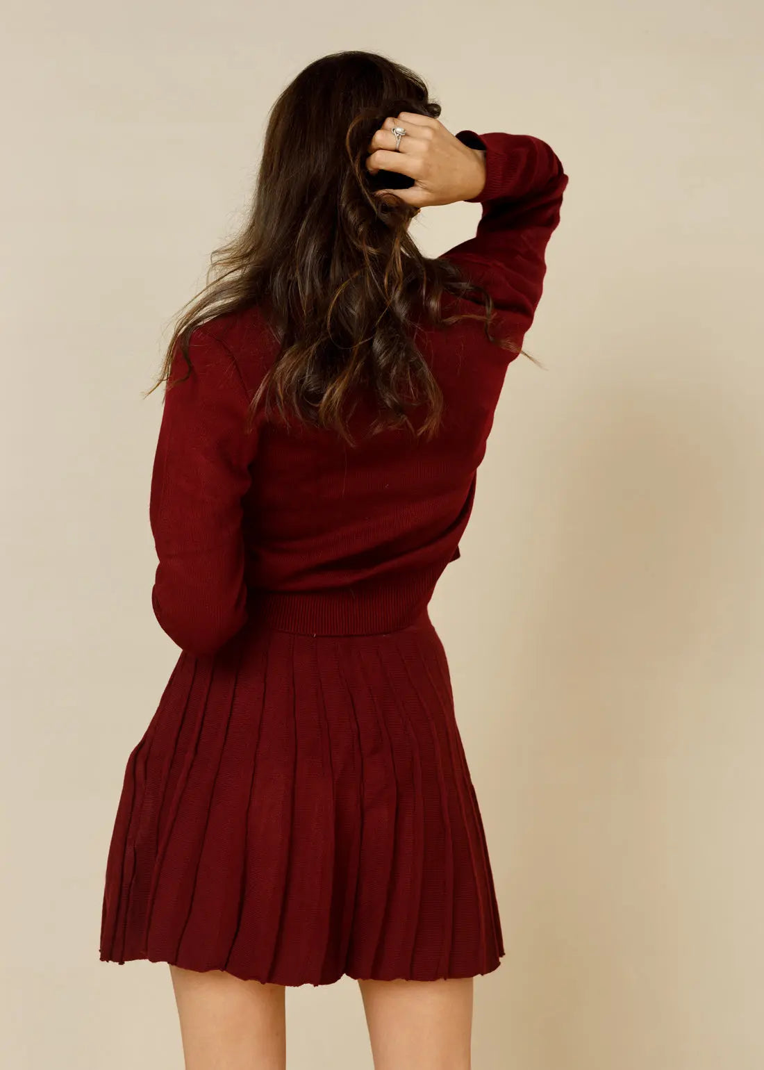 The Windsor Knit Blouse & Mini Skirt  - Legacy London