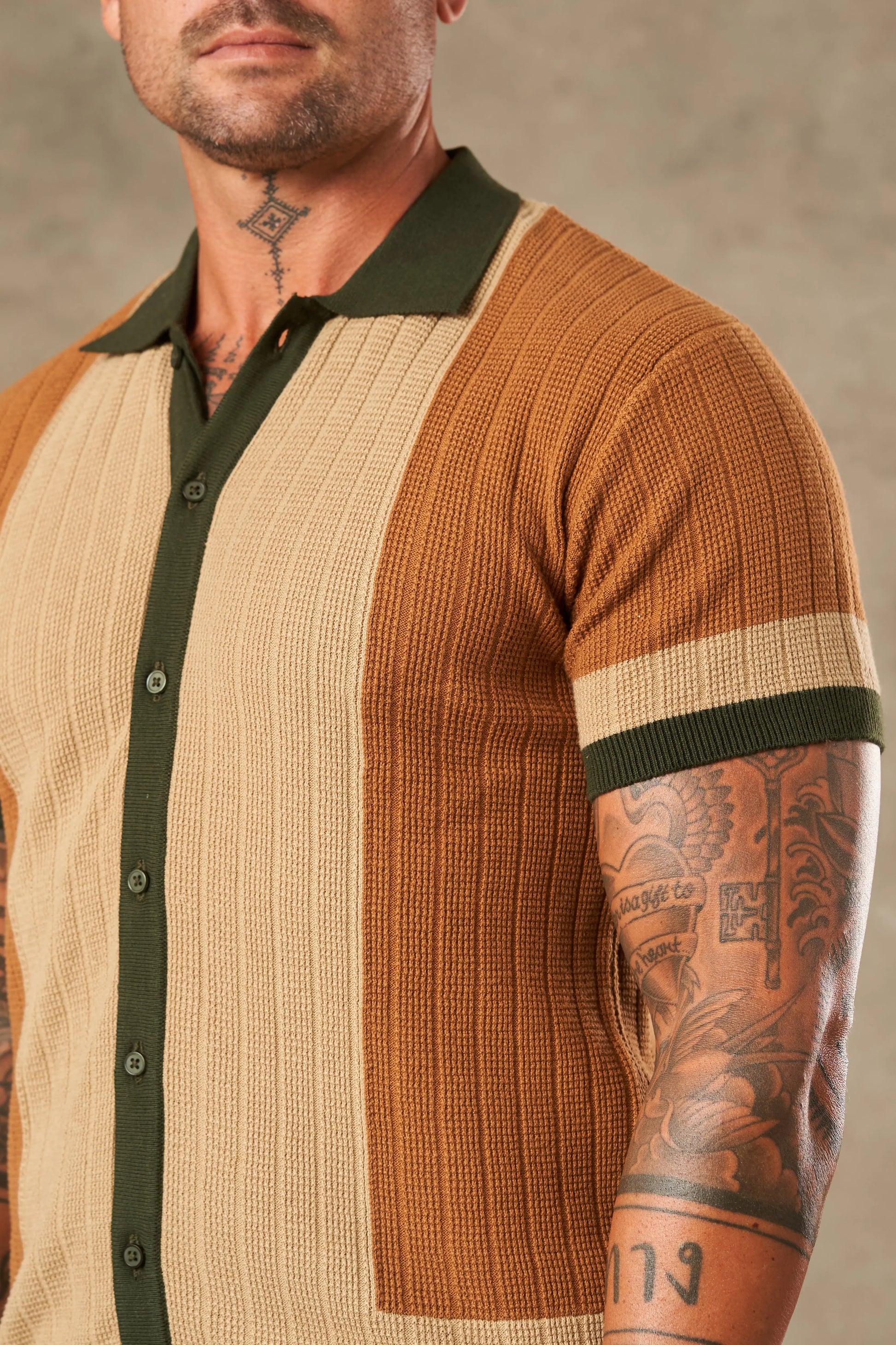 Tri Tone Riviera Button Down Shirt  - Legacy London