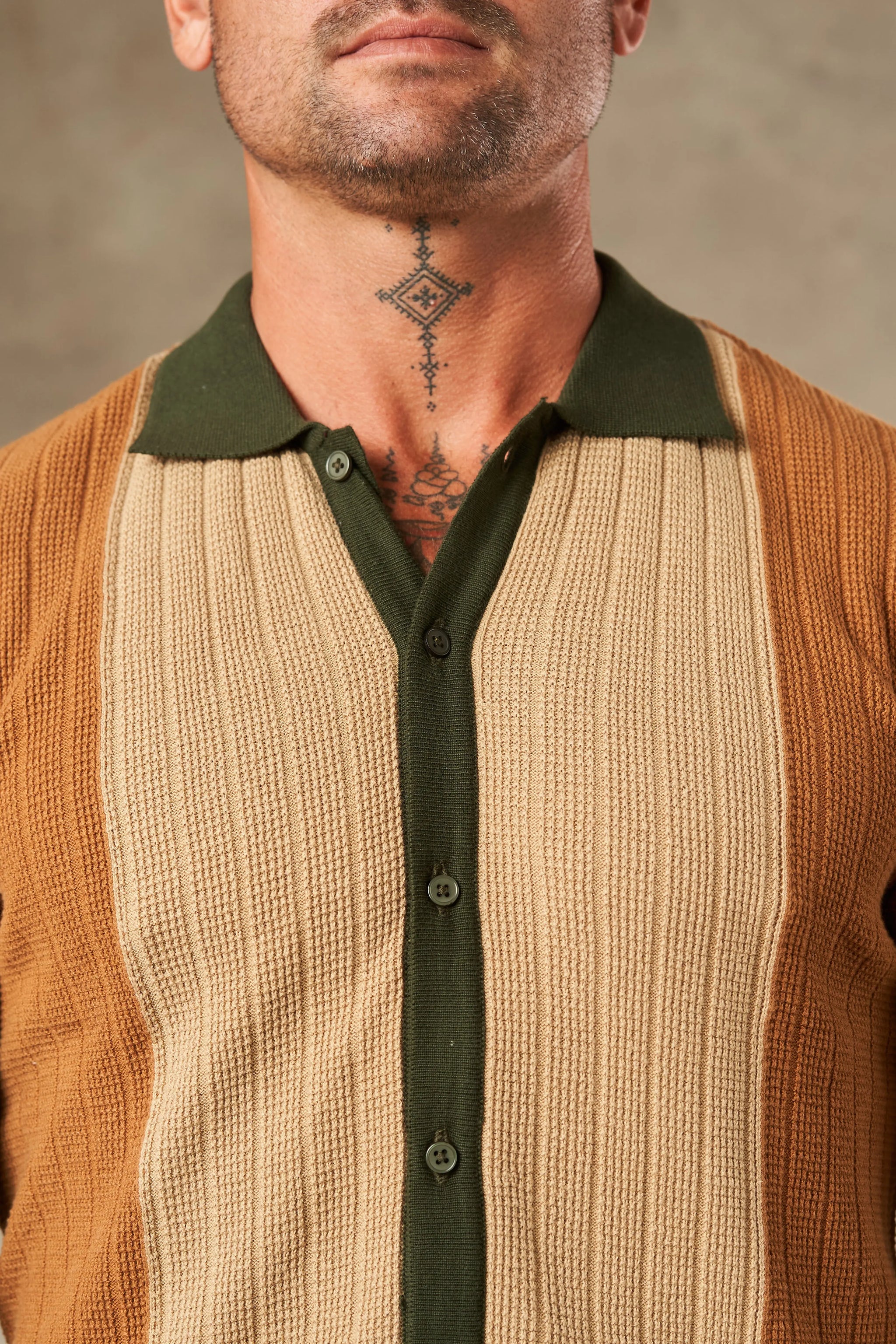 Tri Tone Riviera Button Down Shirt  - Legacy London