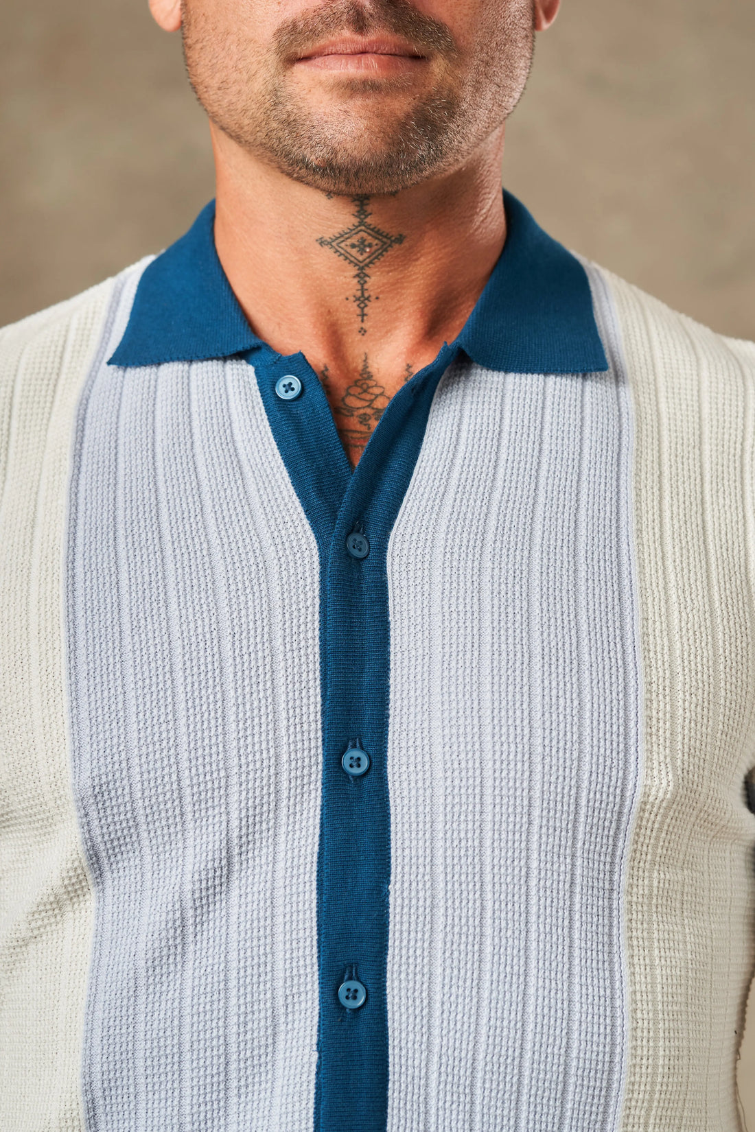 Tri Tone Riviera Button Down Shirt  - Legacy London