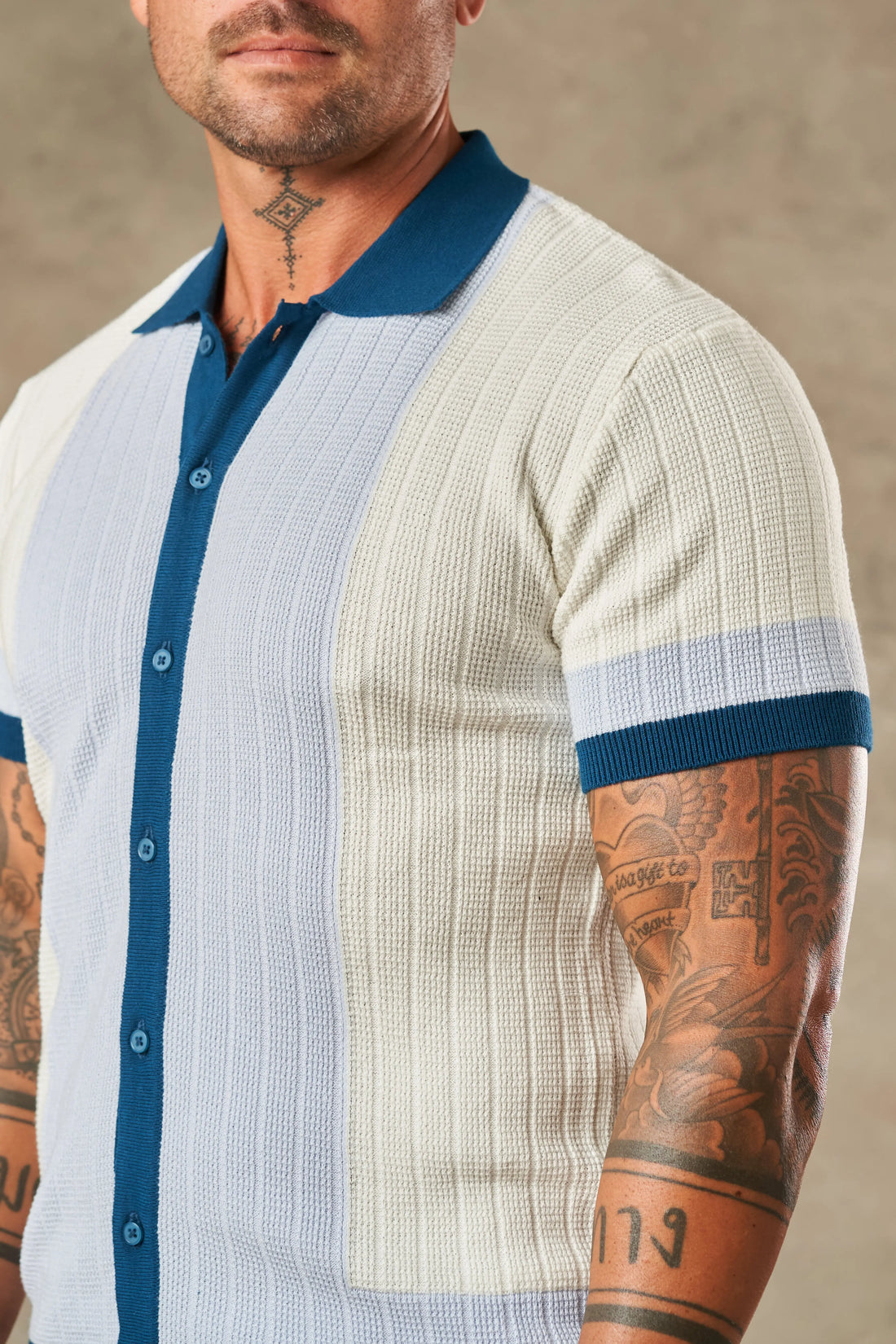 Tri Tone Riviera Button Down Shirt  - Legacy London