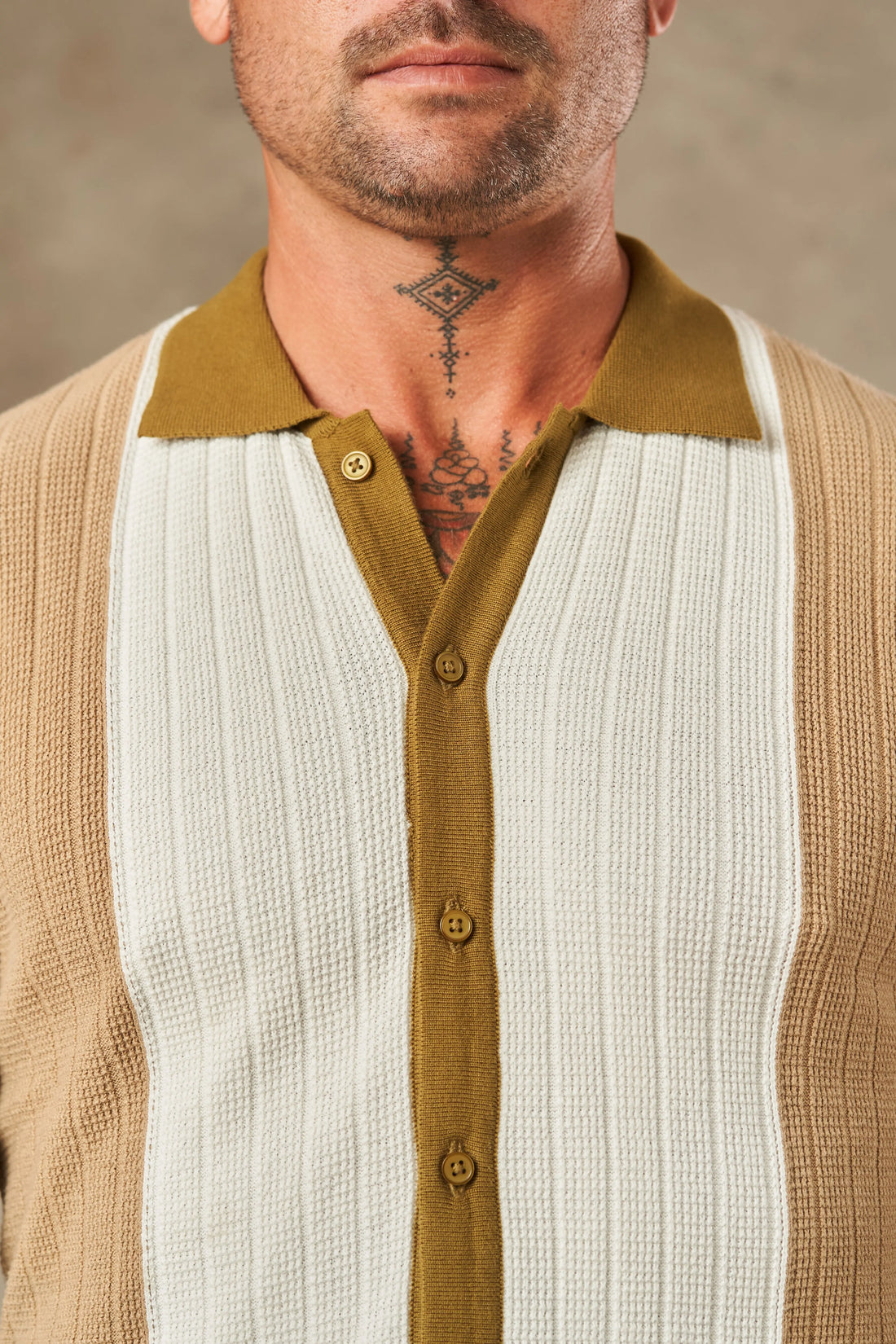 Tri Tone Riviera Button Down Shirt  - Legacy London
