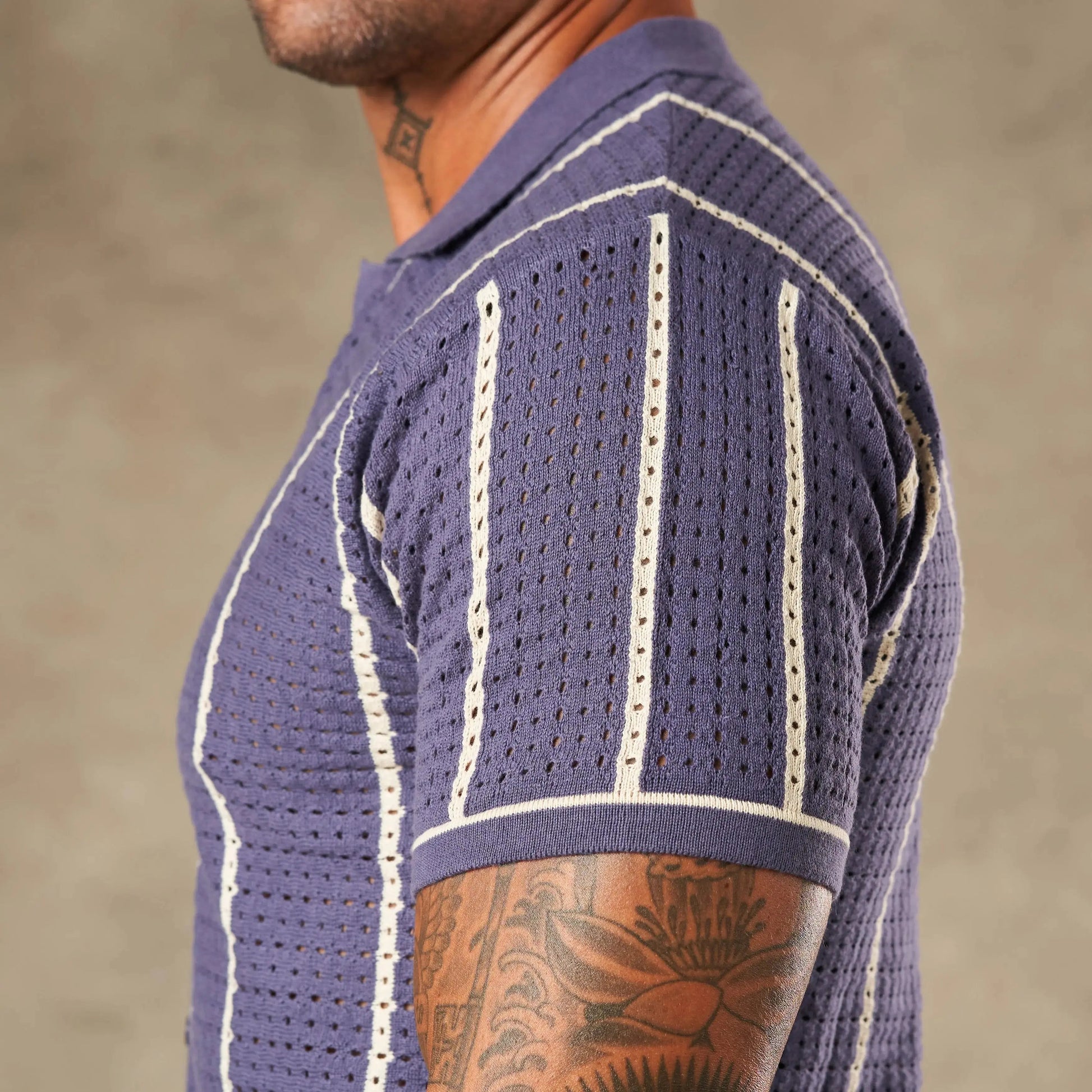 Vertical Pointelle Button Down  - Legacy London